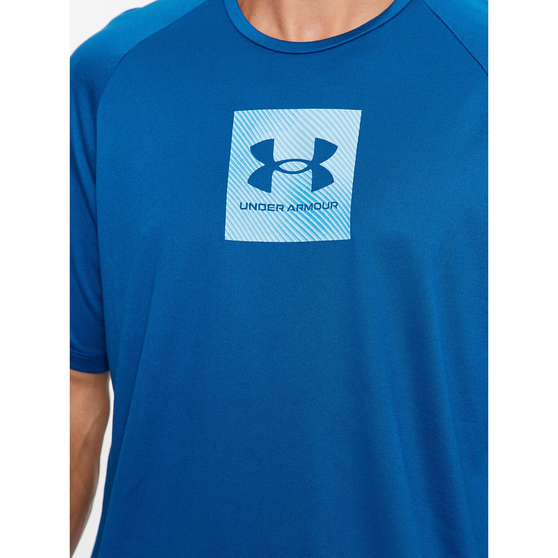 Under Armour Тишърт Ua Tech Prt Fill Ss 1380785 Син Loose Fit - Pepit.bg