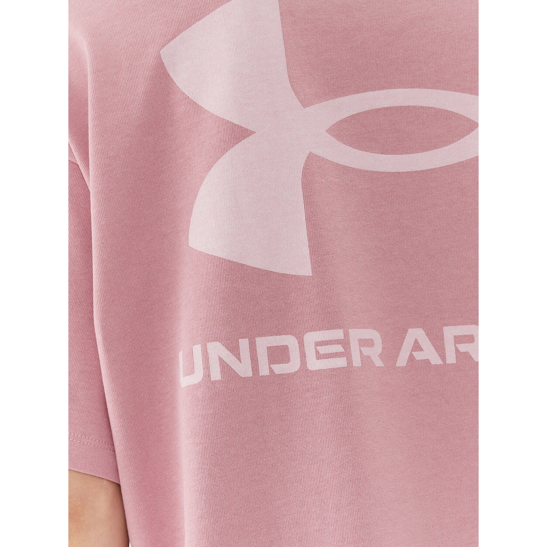 Under Armour Тишърт Ua W Logo Lc Oversized Hw Ss 1379948 Розов Loose Fit - Pepit.bg