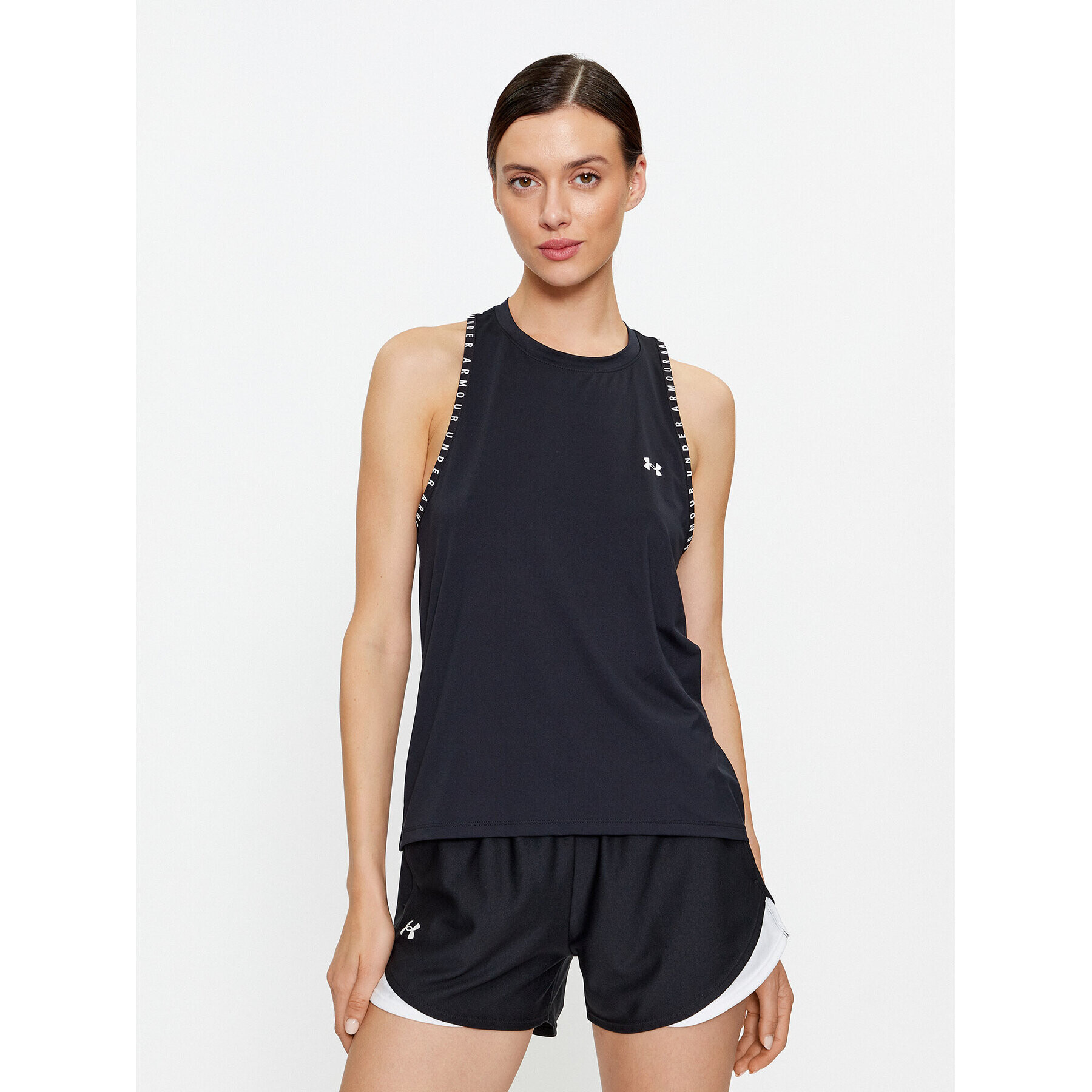 Under Armour топ Knockout Novelty Tank 1379434 Черен Loose Fit - Pepit.bg