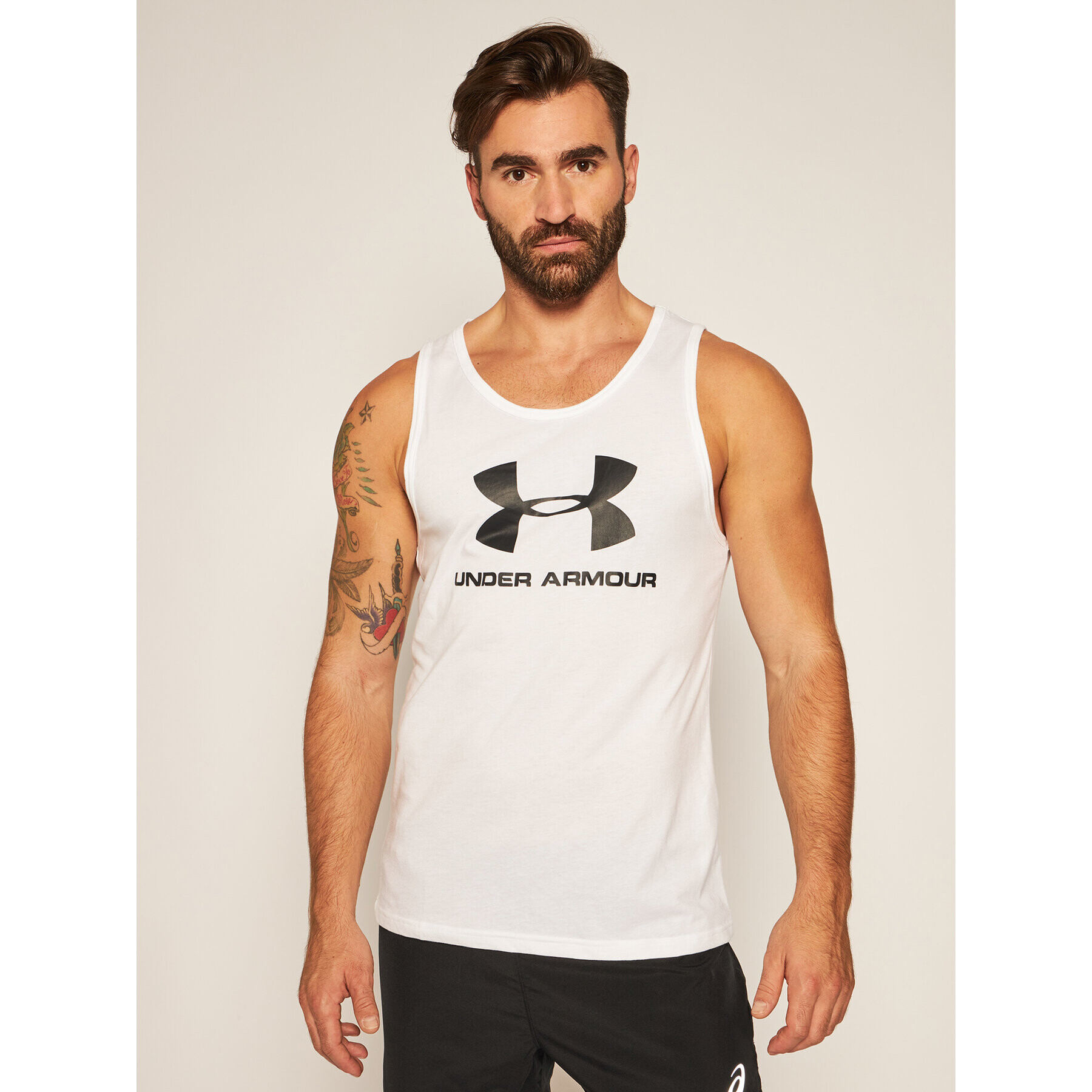 Under Armour Топ Ua Sportstyle Logo 1329589 Бял Loose Fit - Pepit.bg