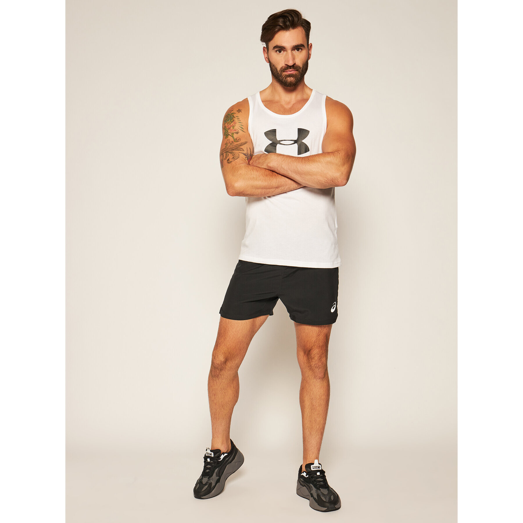 Under Armour Топ Ua Sportstyle Logo 1329589 Бял Loose Fit - Pepit.bg