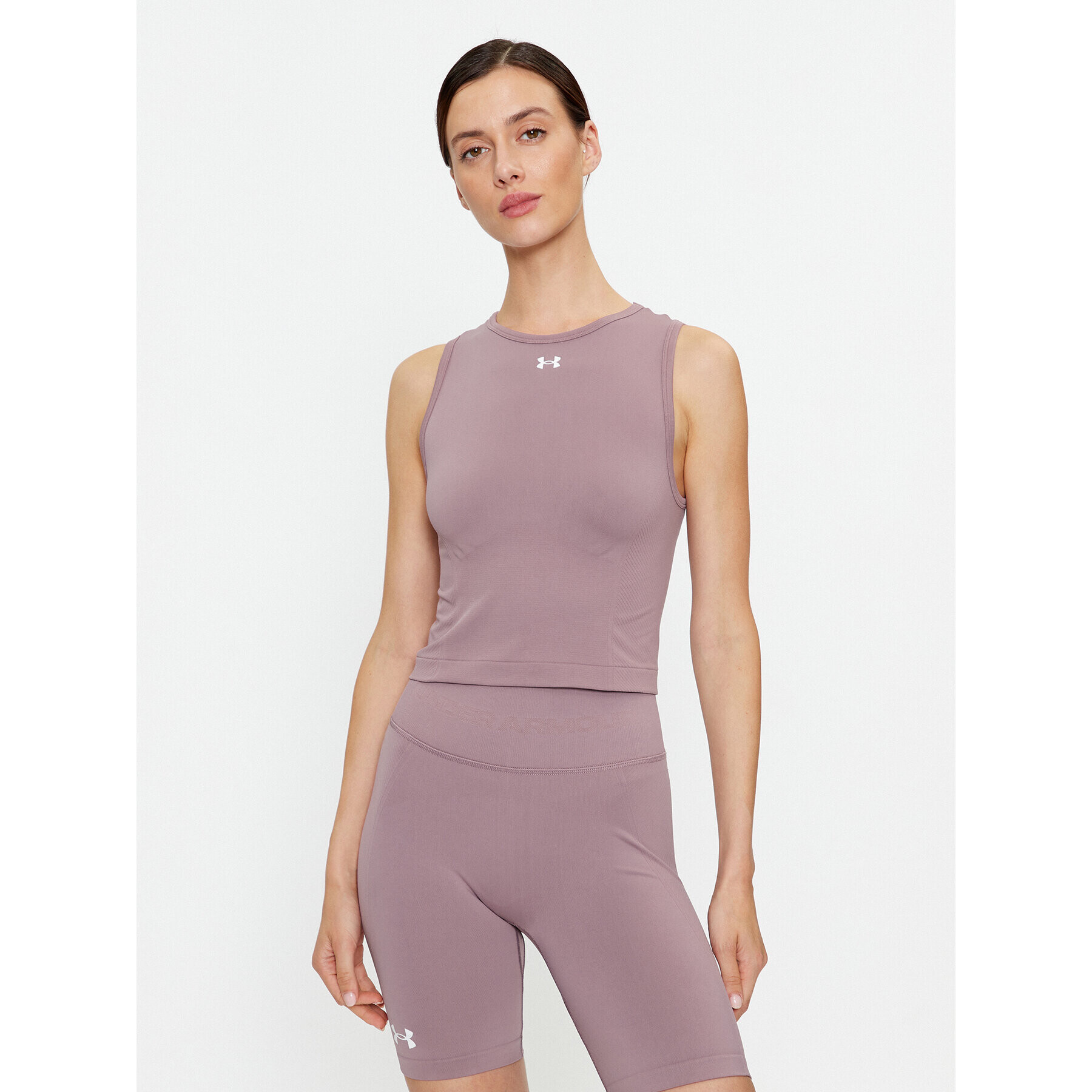 Under Armour топ Ua Train Seamless Tank 1379148 Виолетов Fitted Fit - Pepit.bg