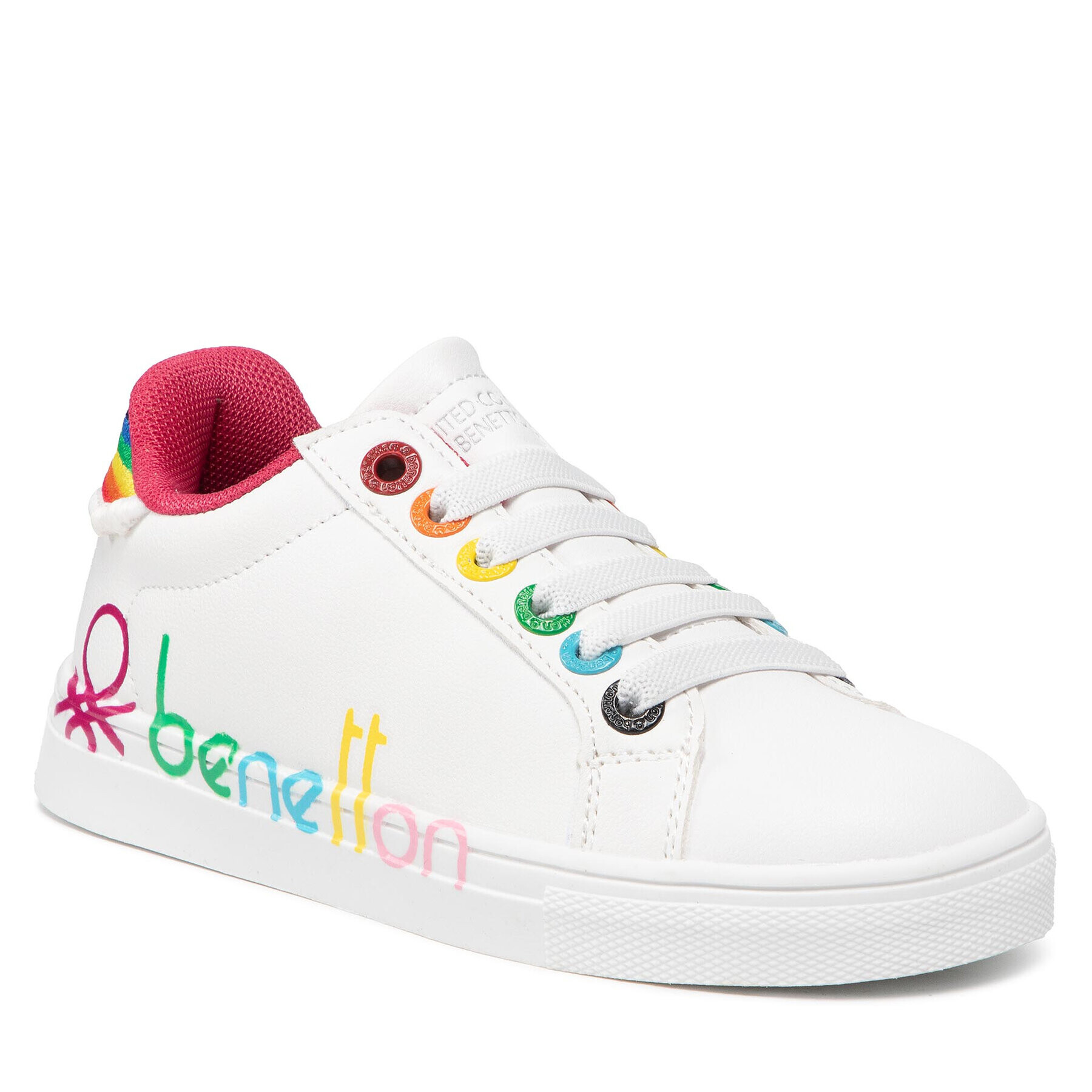 United Colors Of Benetton Гуменки Swiftly Multi Ltx BTK124101 Бял - Pepit.bg