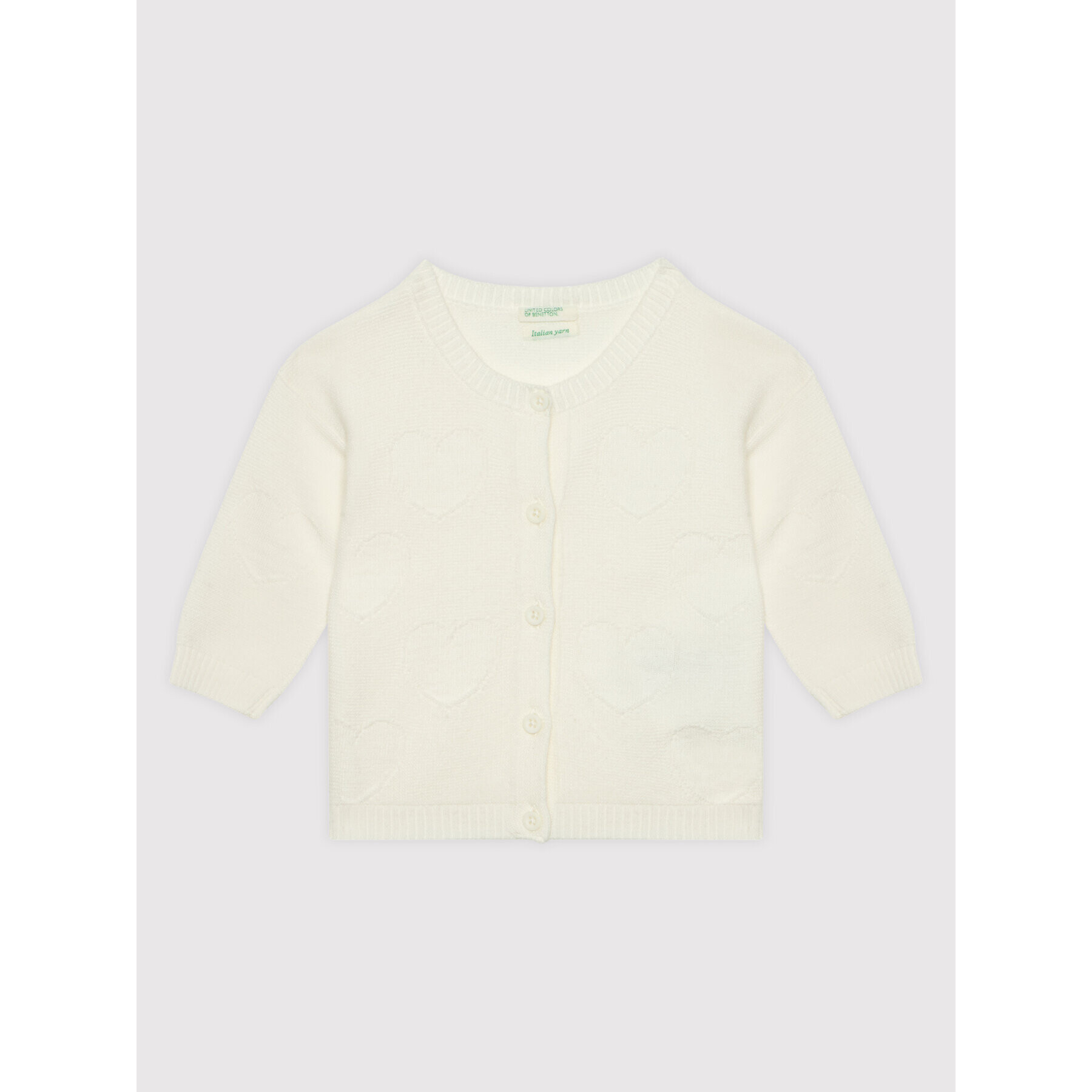 United Colors Of Benetton Кардиган 1036A5001 Екрю Regular Fit - Pepit.bg