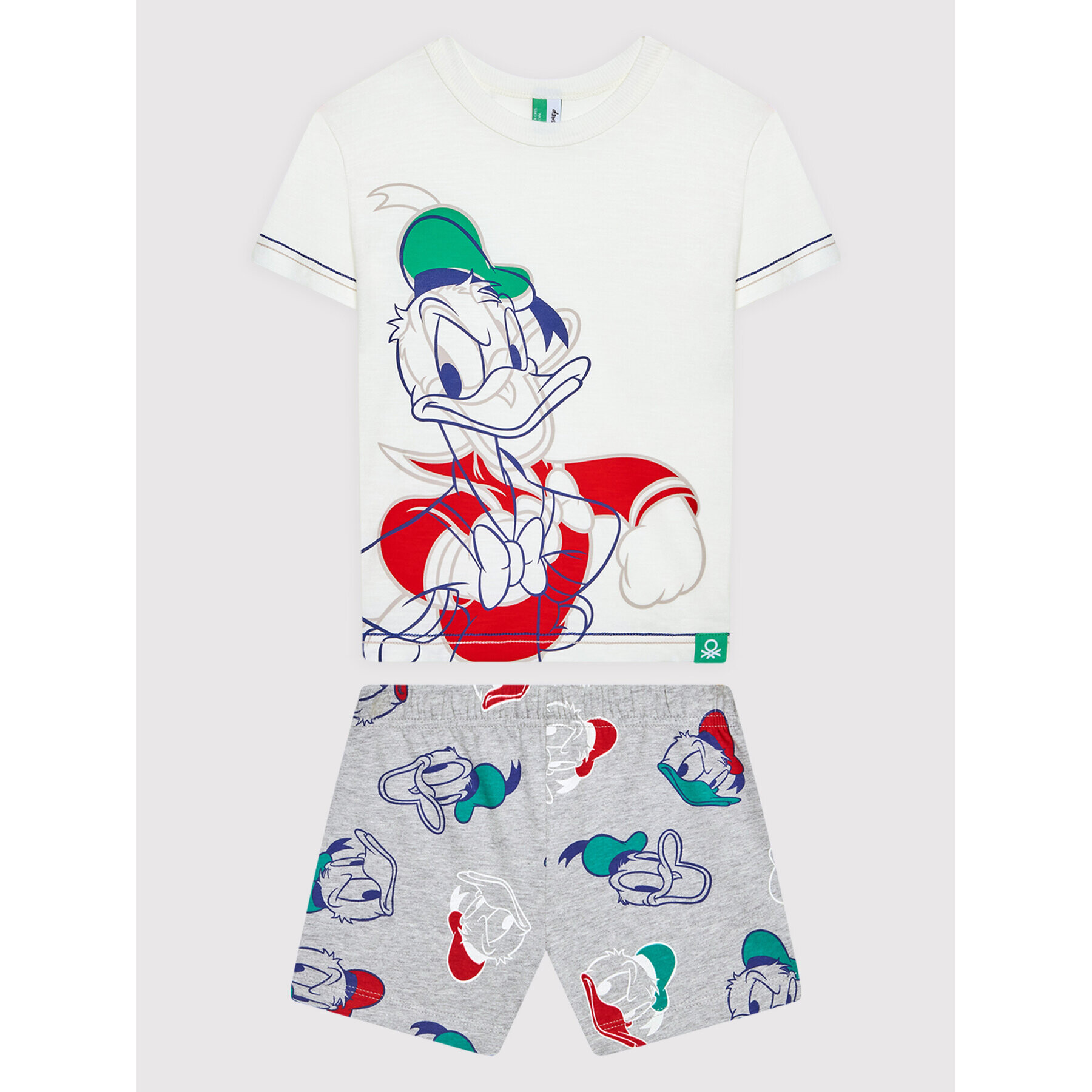 United Colors Of Benetton Пижама DISNEY 3BVX0P00T Бял Regular Fit - Pepit.bg