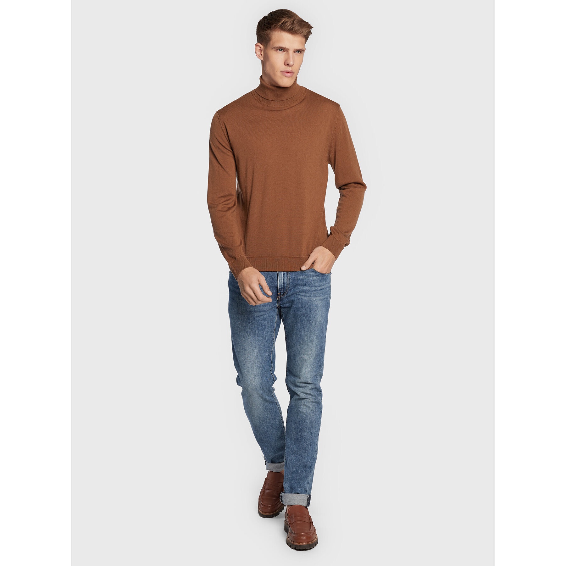 United Colors Of Benetton Поло 1071U2128 Кафяв Regular Fit - Pepit.bg