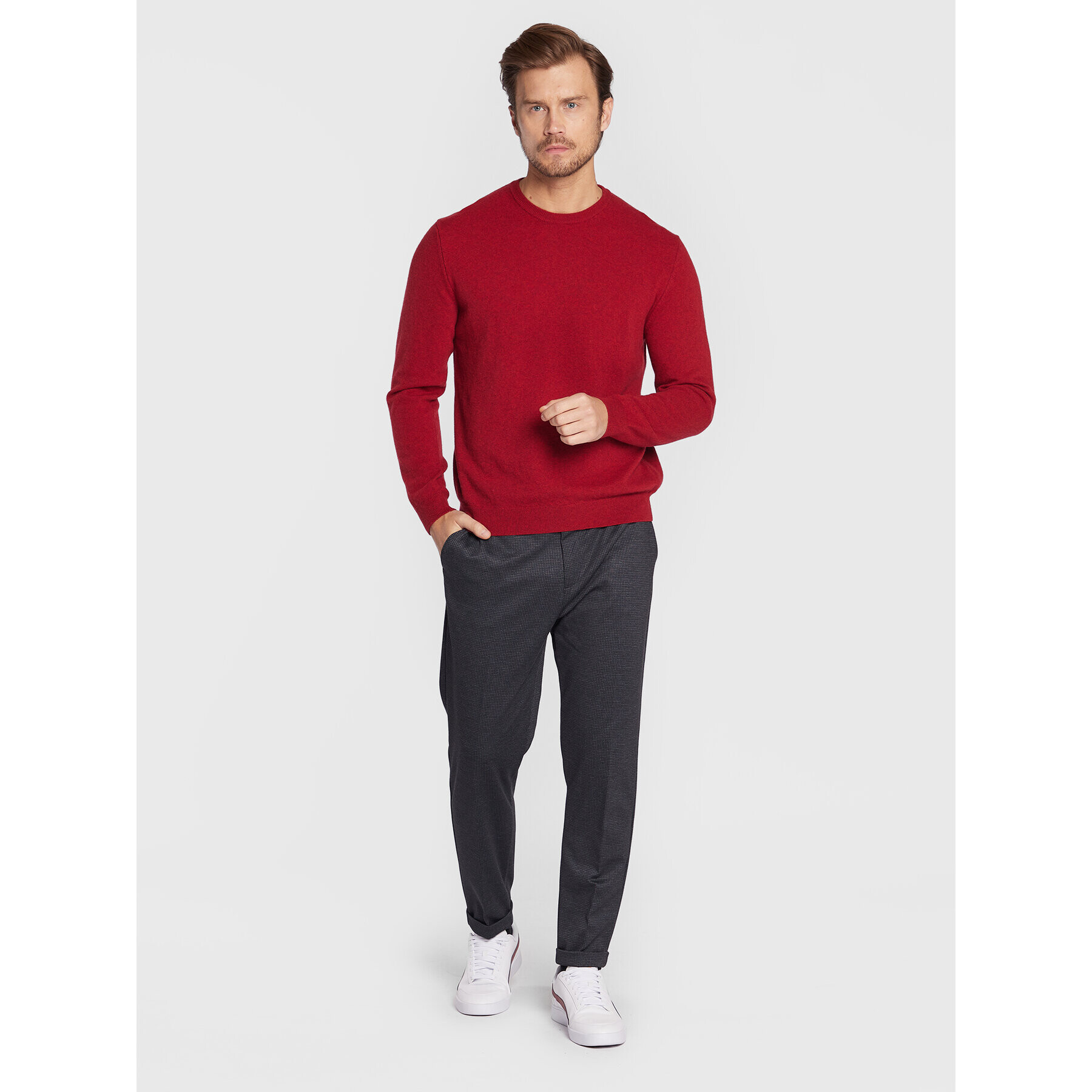 United Colors Of Benetton Пуловер 1002U1G34 Червен Regular Fit - Pepit.bg