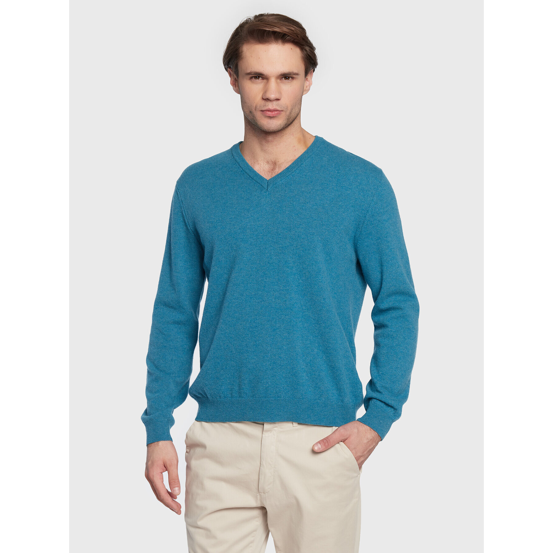 United Colors Of Benetton Пуловер 1002U4407 Син Regular Fit - Pepit.bg