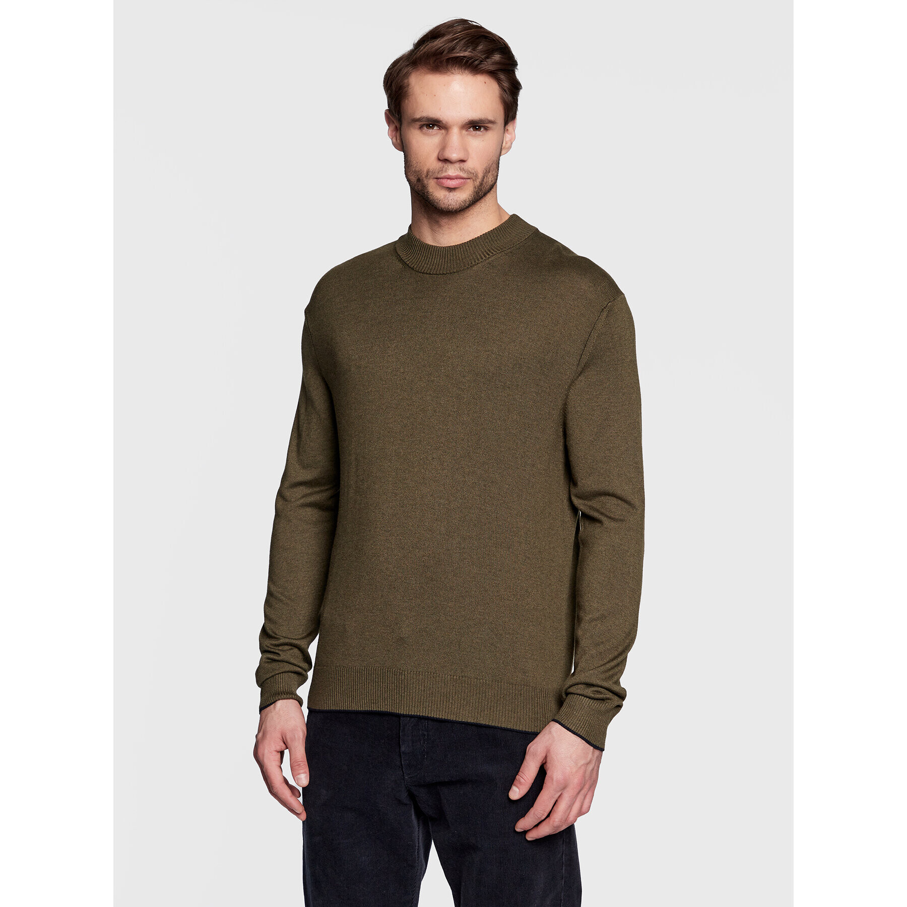 United Colors Of Benetton Пуловер 1025K101Q Каки Regular Fit - Pepit.bg