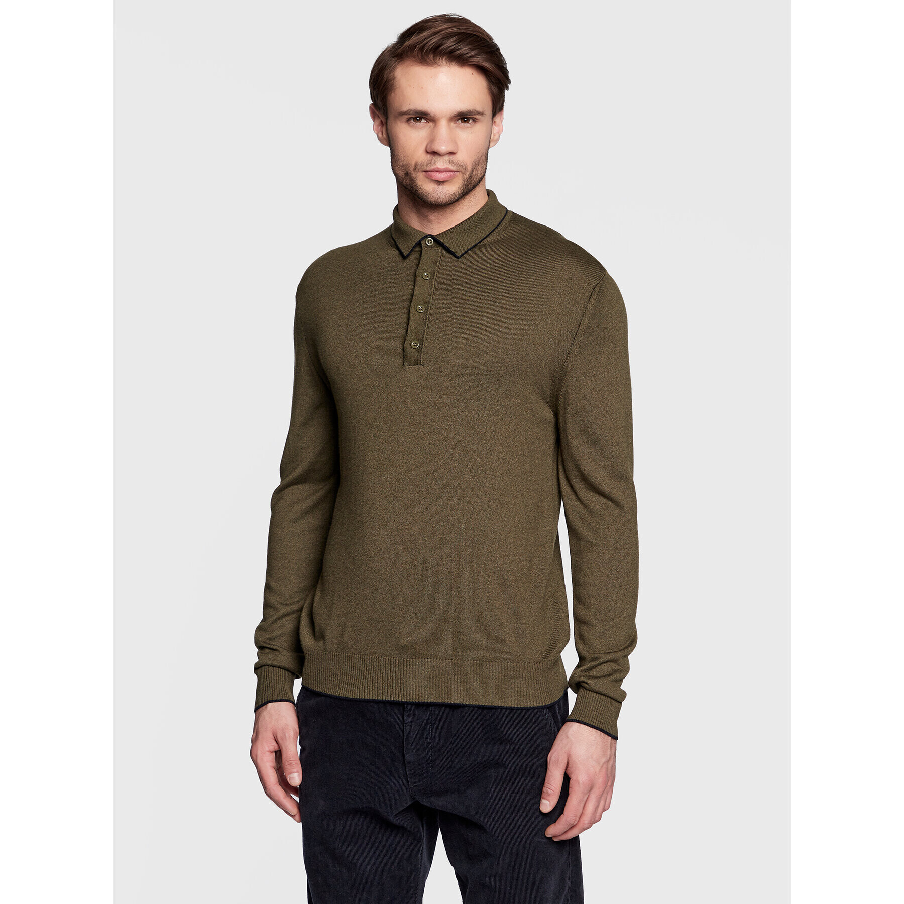 United Colors Of Benetton Пуловер 1025U300C Каки Regular Fit - Pepit.bg