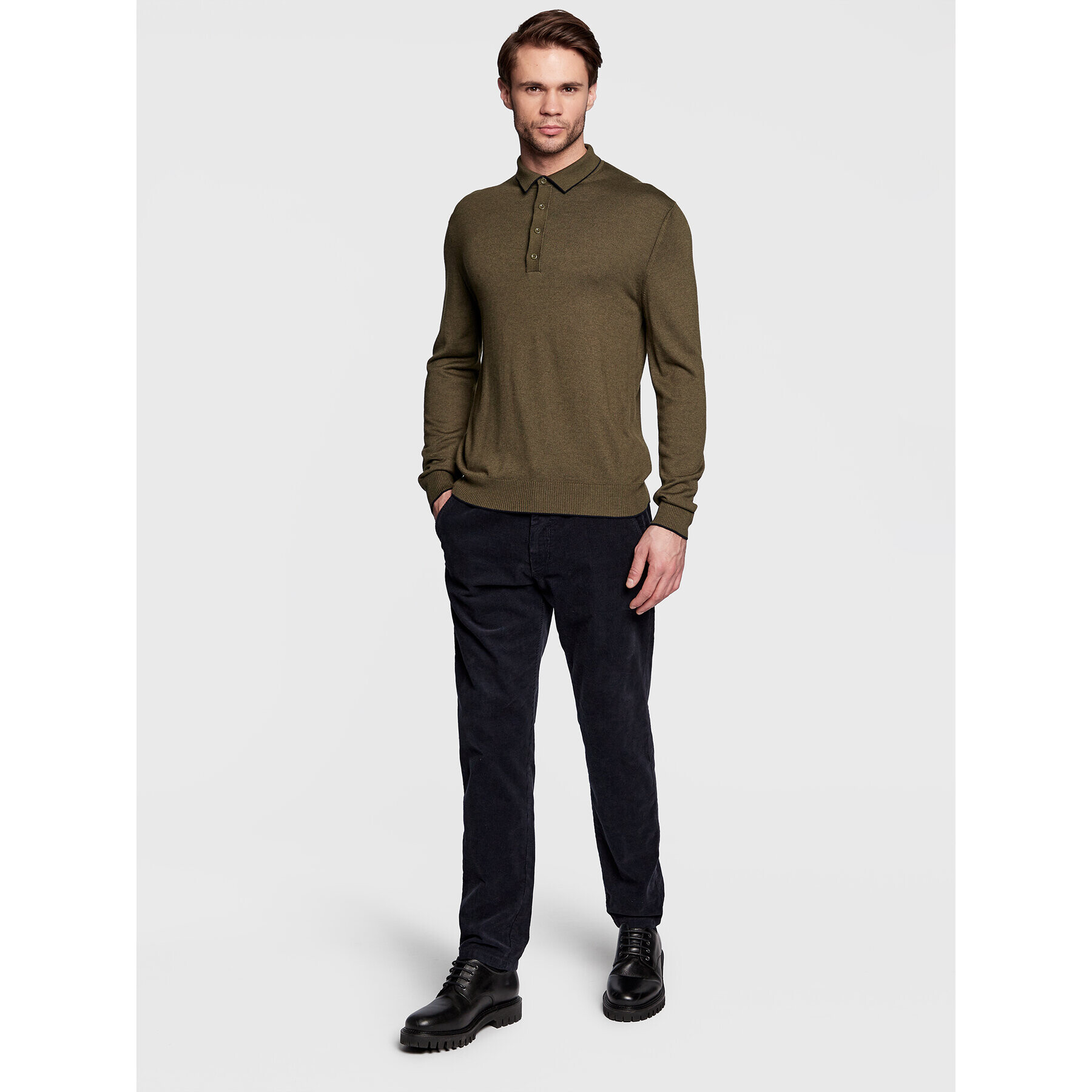 United Colors Of Benetton Пуловер 1025U300C Каки Regular Fit - Pepit.bg