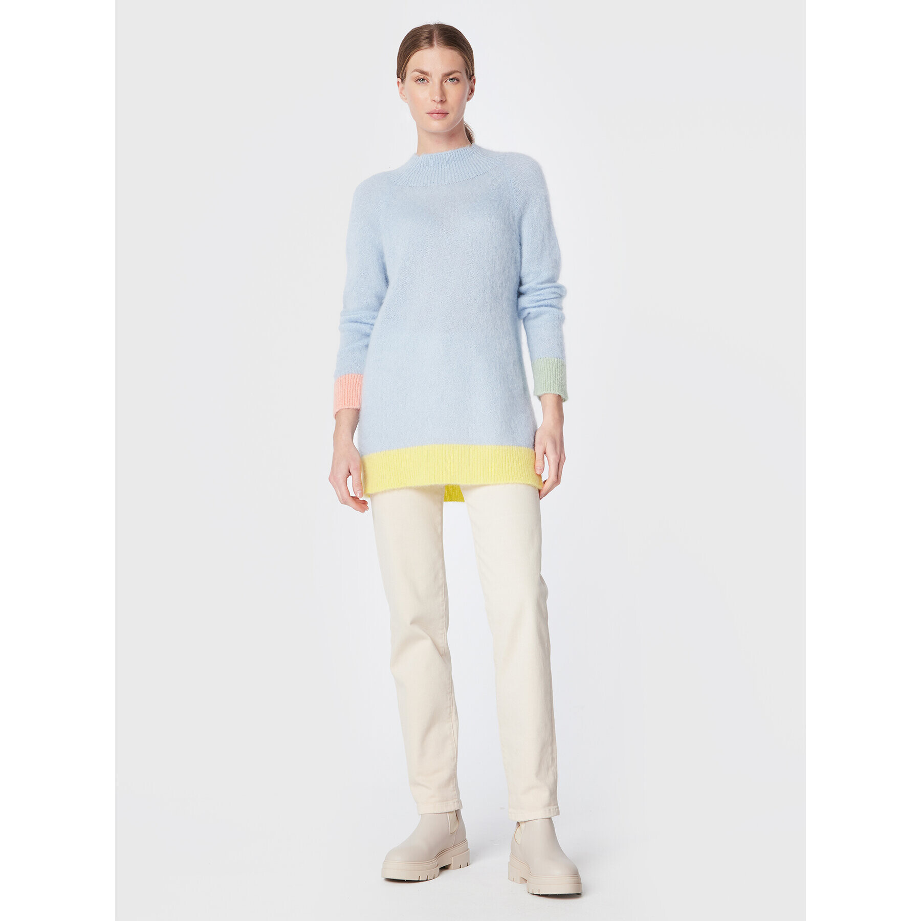 United Colors Of Benetton Пуловер 1042E200X Син Regular Fit - Pepit.bg