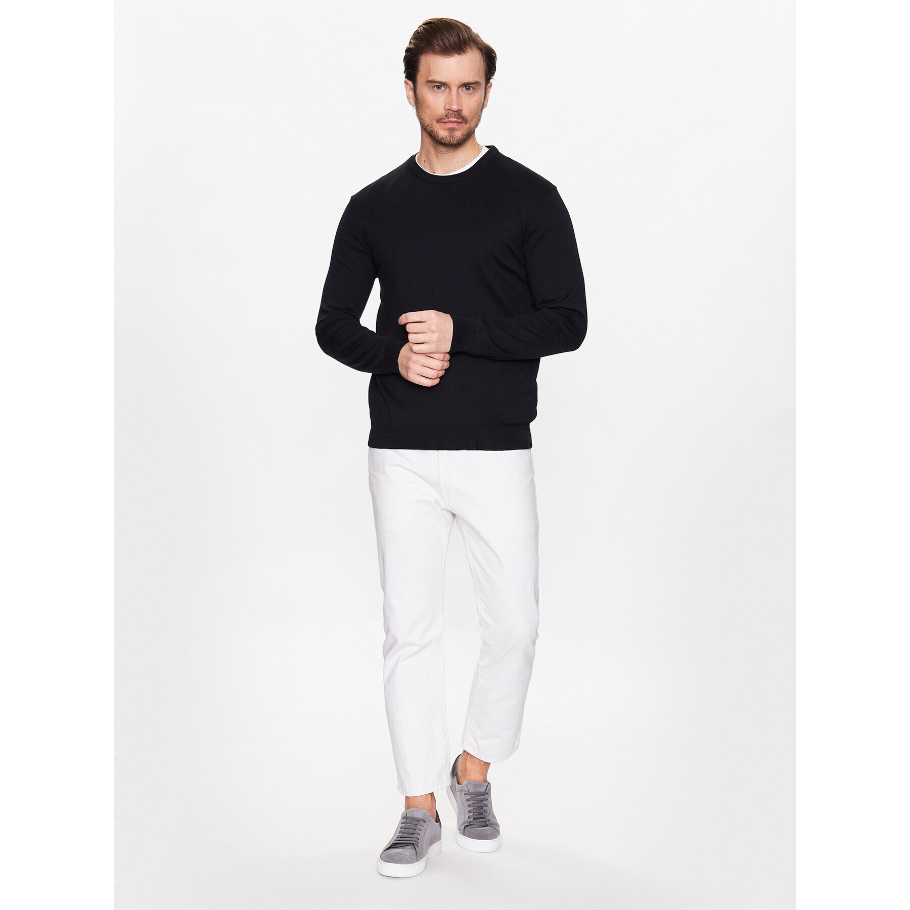 United Colors Of Benetton Пуловер 1098U1I76 Черен Regular Fit - Pepit.bg