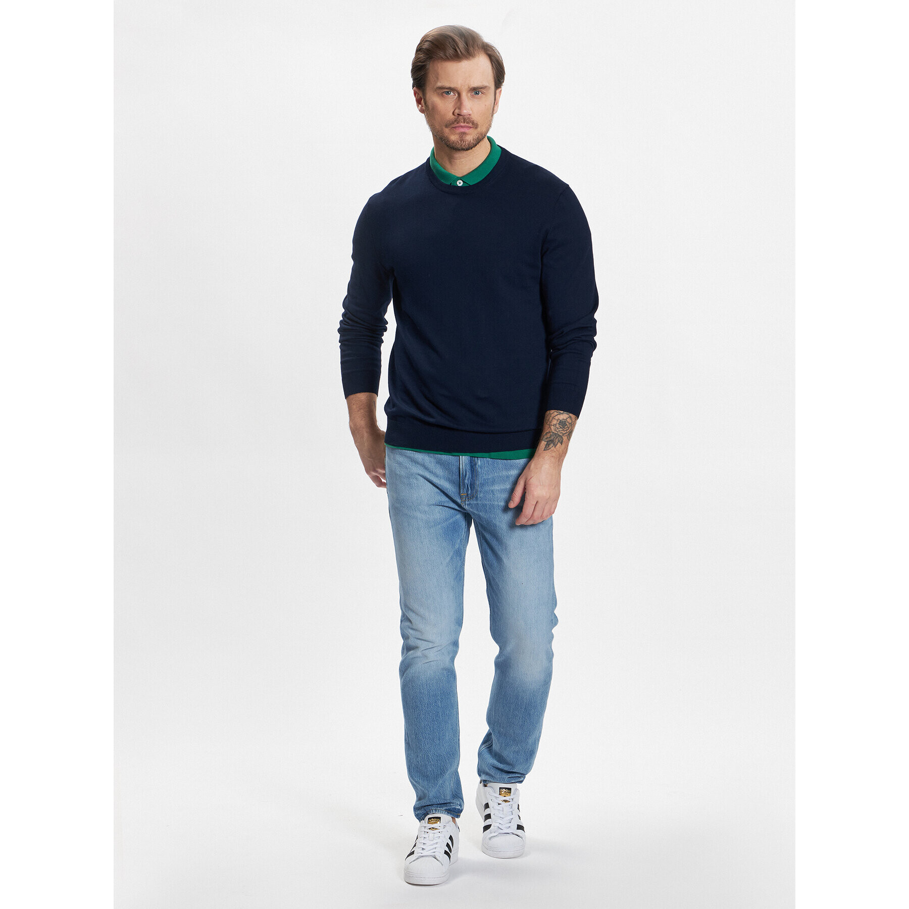 United Colors Of Benetton Пуловер 1098U1I76 Тъмносин Regular Fit - Pepit.bg