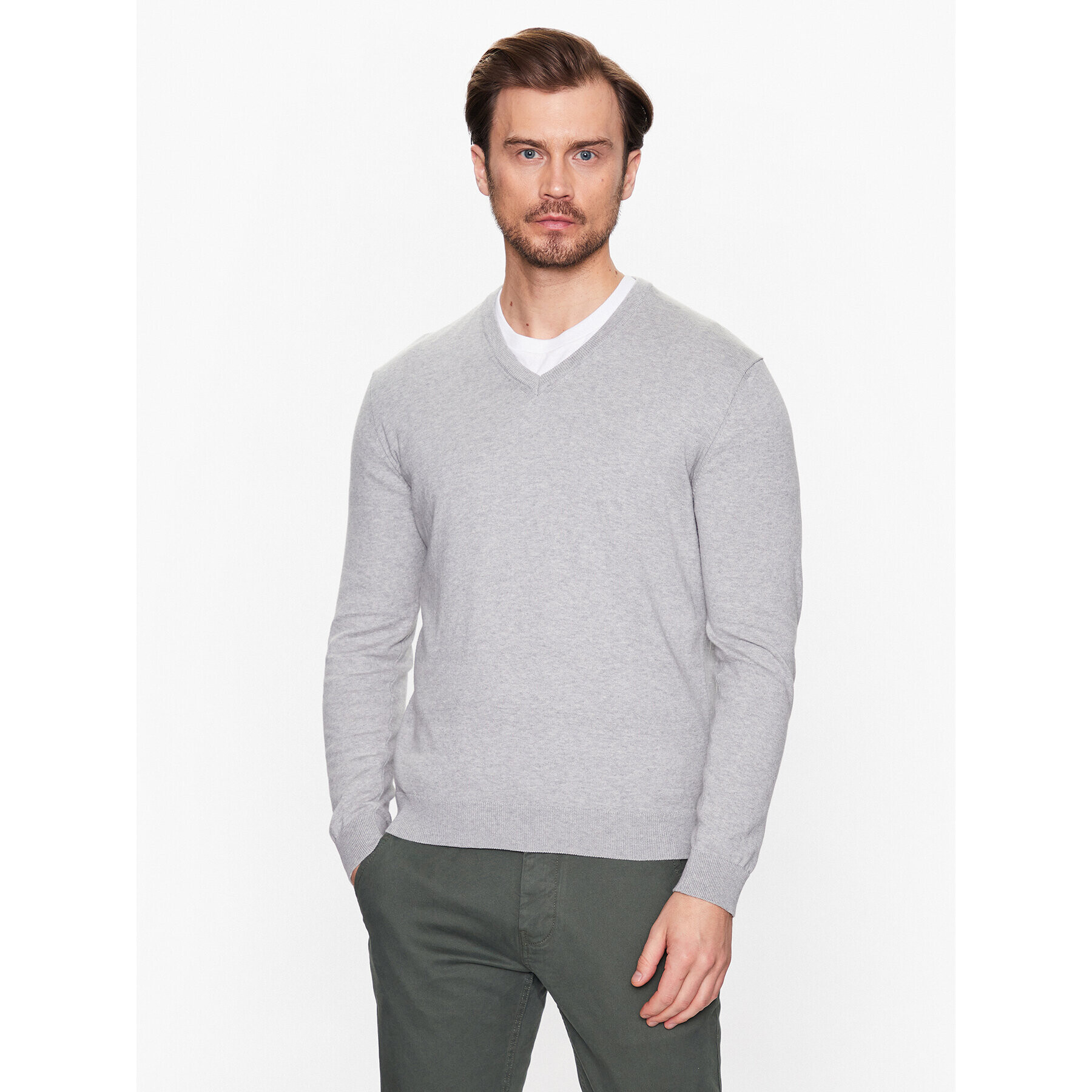 United Colors Of Benetton Пуловер 1098U4486 Сив Regular Fit - Pepit.bg