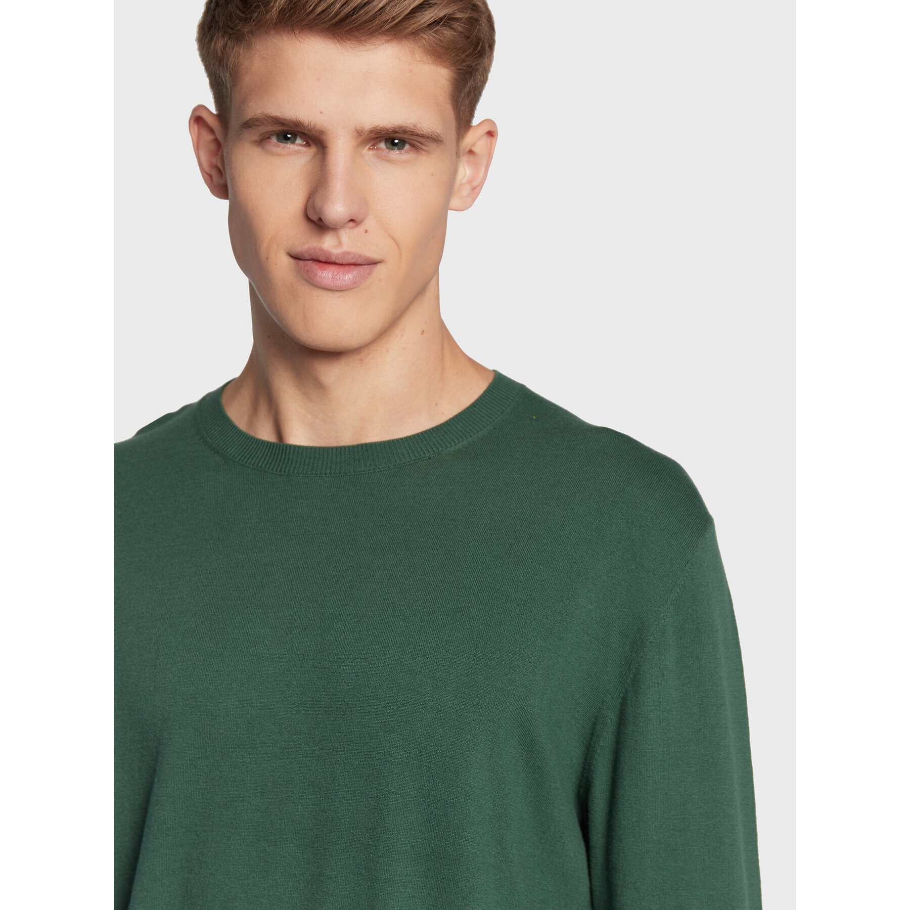 United Colors Of Benetton Пуловер 10CVU1N60 Зелен Regular Fit - Pepit.bg