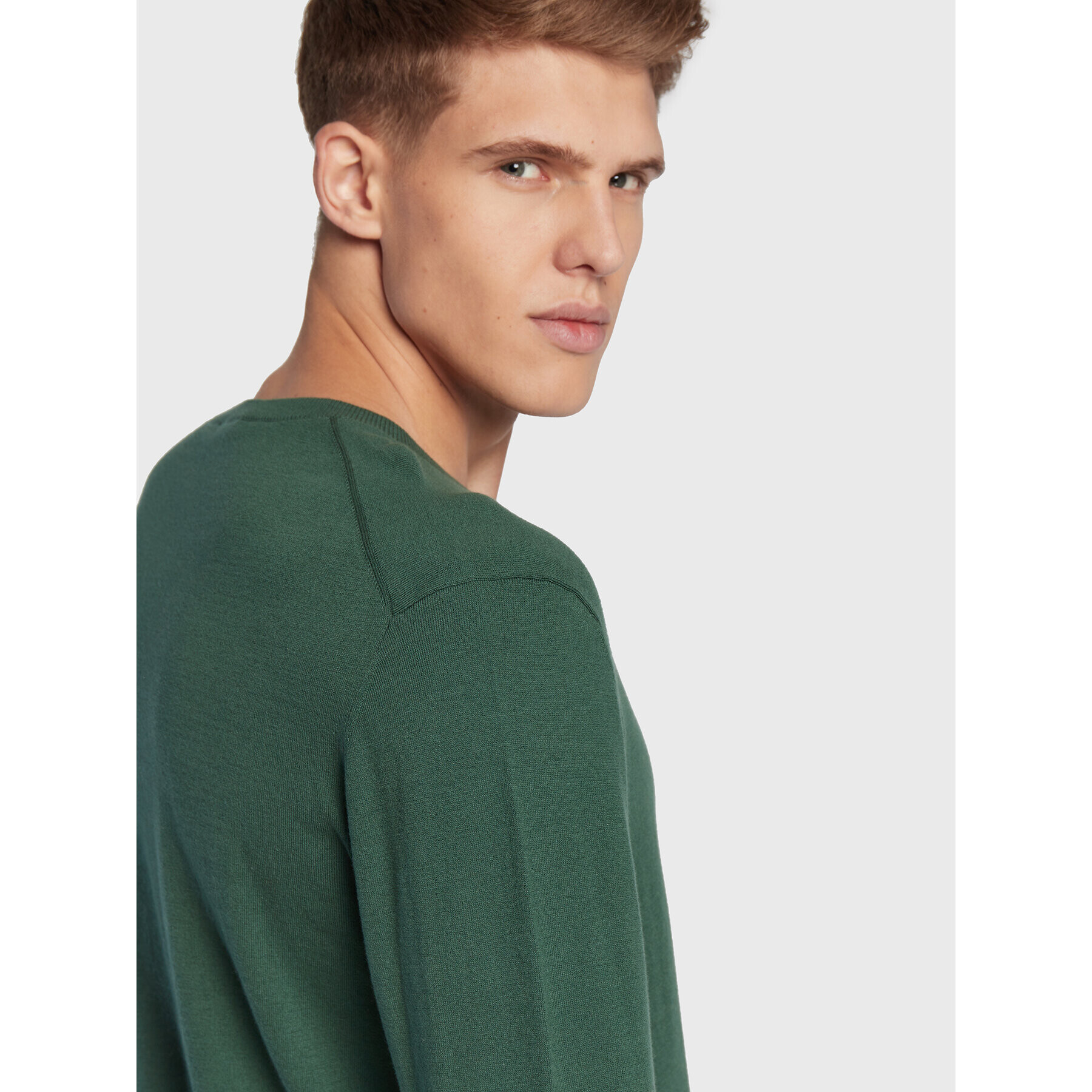 United Colors Of Benetton Пуловер 10CVU1N60 Зелен Regular Fit - Pepit.bg