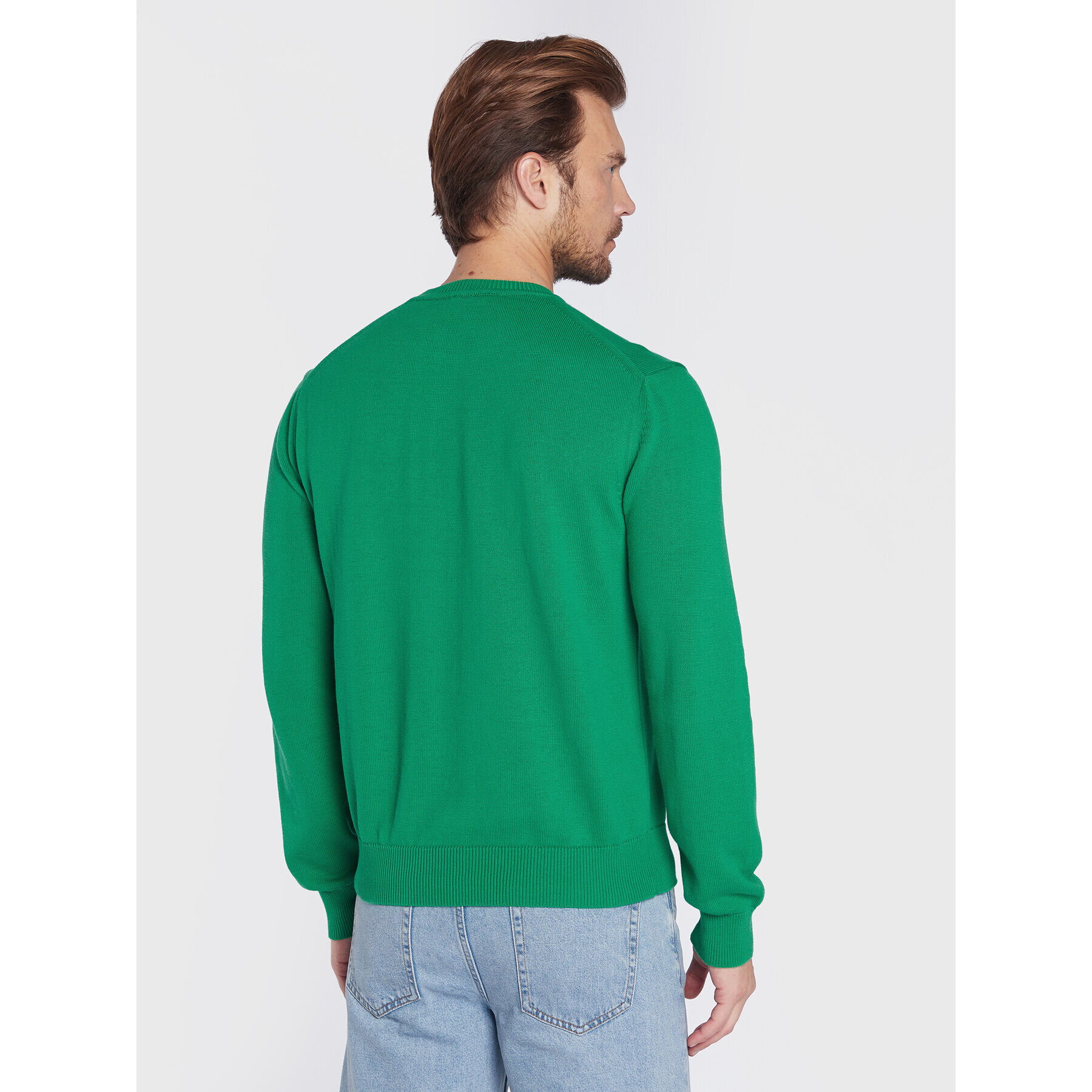 United Colors Of Benetton Пуловер 1394K101W Зелен Regular Fit - Pepit.bg