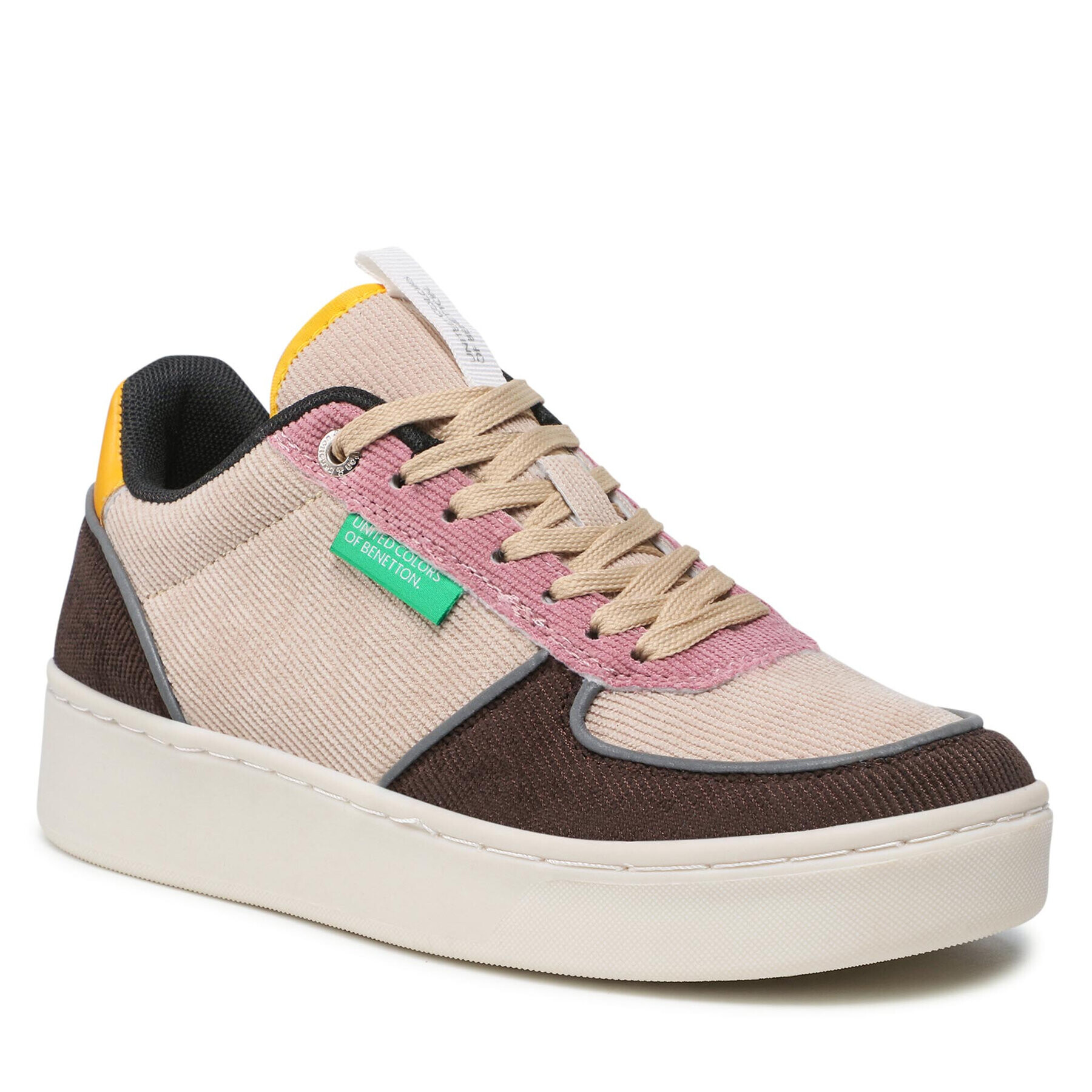 United Colors Of Benetton Сникърси Dunk Mx Corduroy BTW124224 Бежов - Pepit.bg