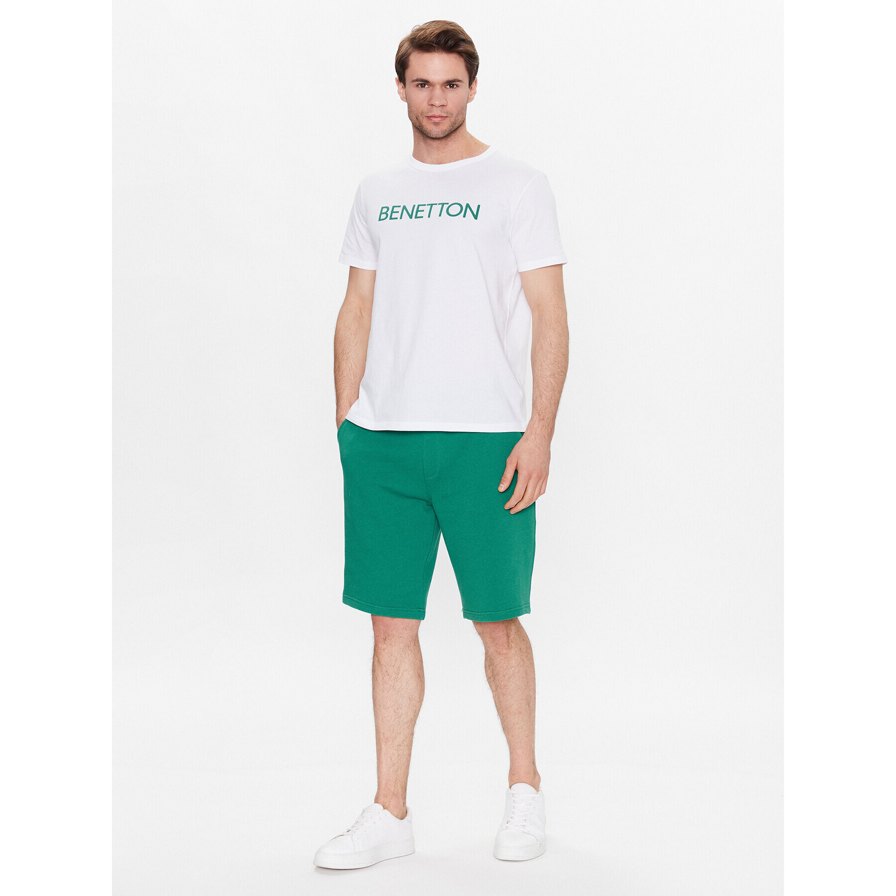 United Colors Of Benetton Спортни шорти 3J68U900C Зелен Regular Fit - Pepit.bg