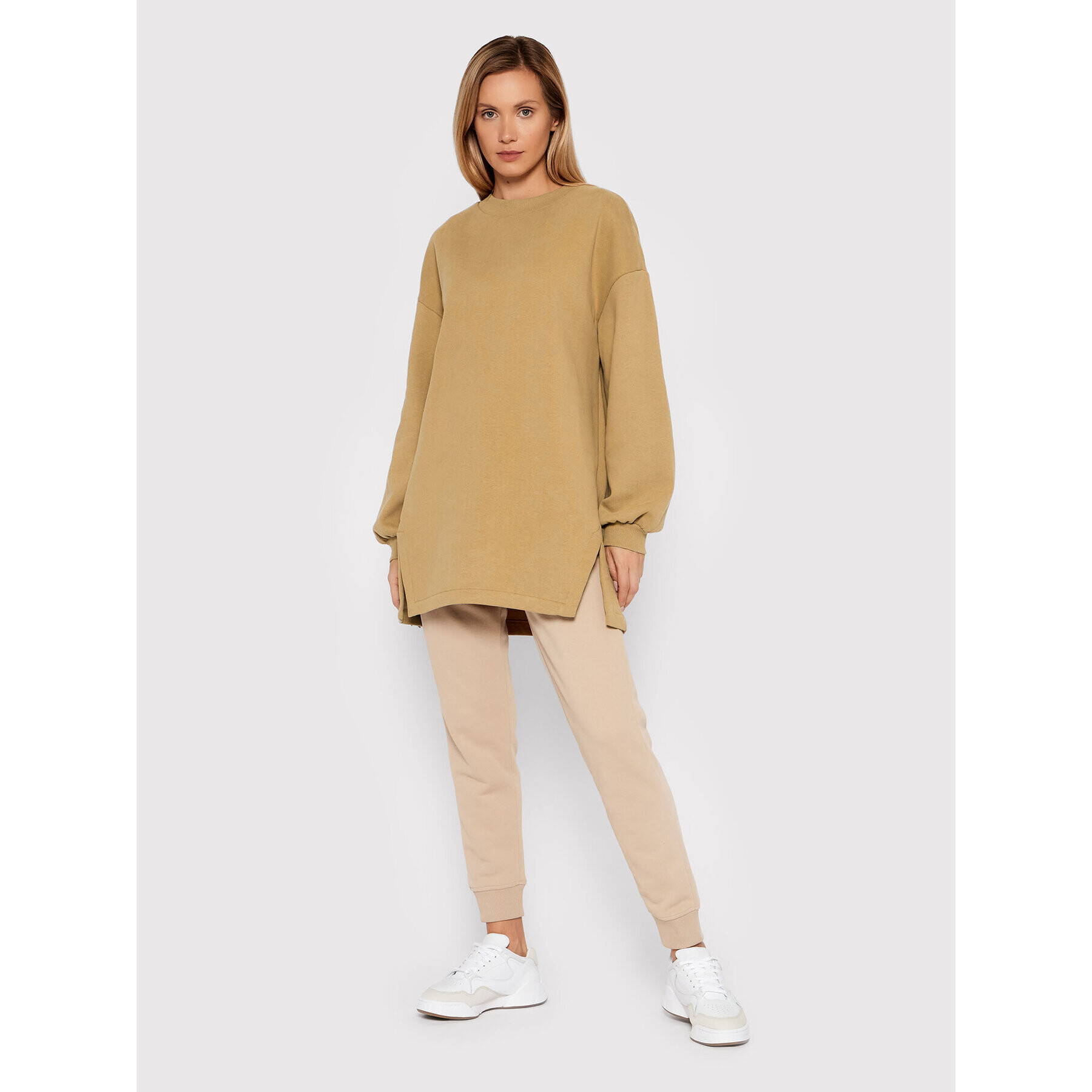 United Colors Of Benetton Суитшърт 3EB5D100T Кафяв Oversize - Pepit.bg