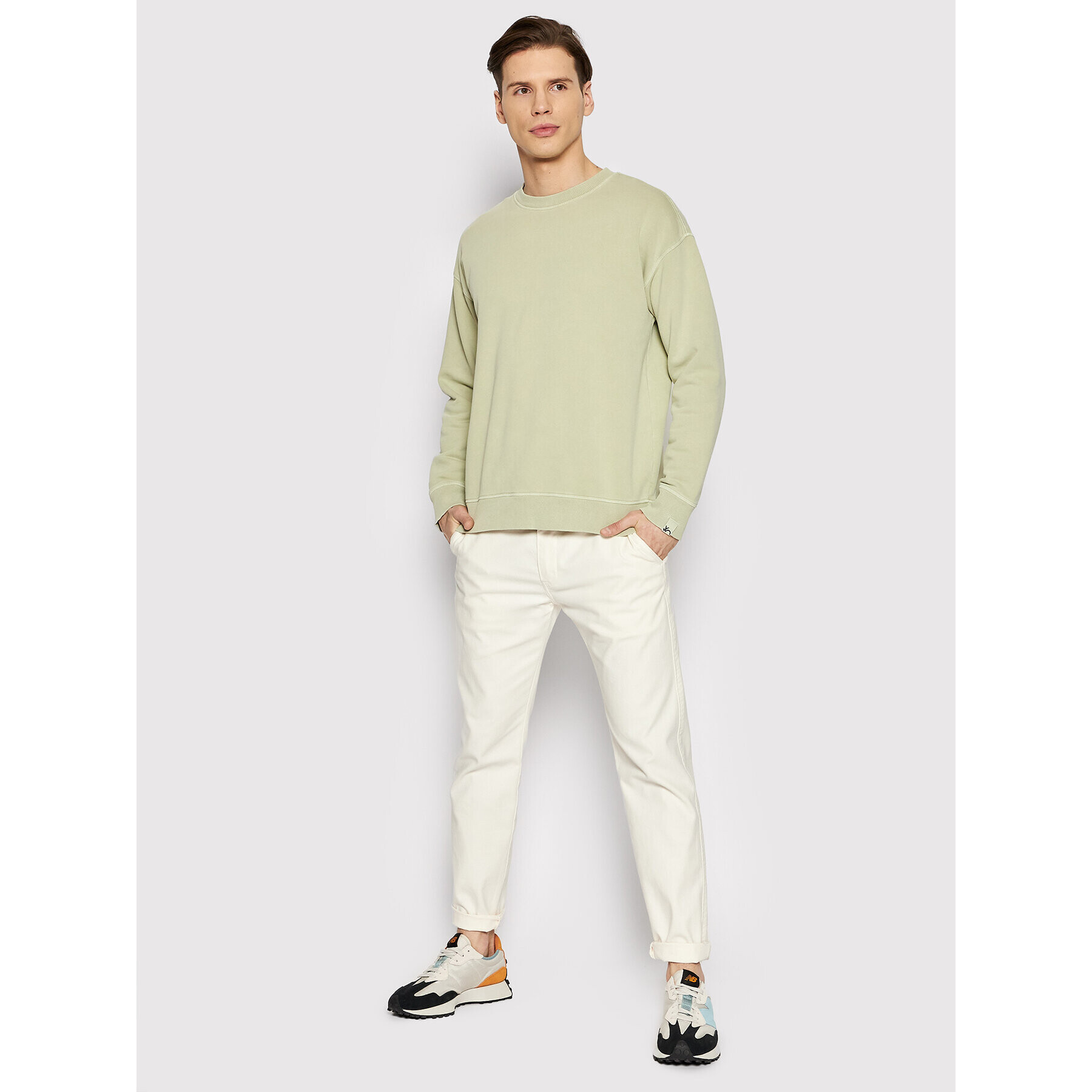 United Colors Of Benetton Суитшърт 3HQLU1025 Зелен Relaxed Fit - Pepit.bg