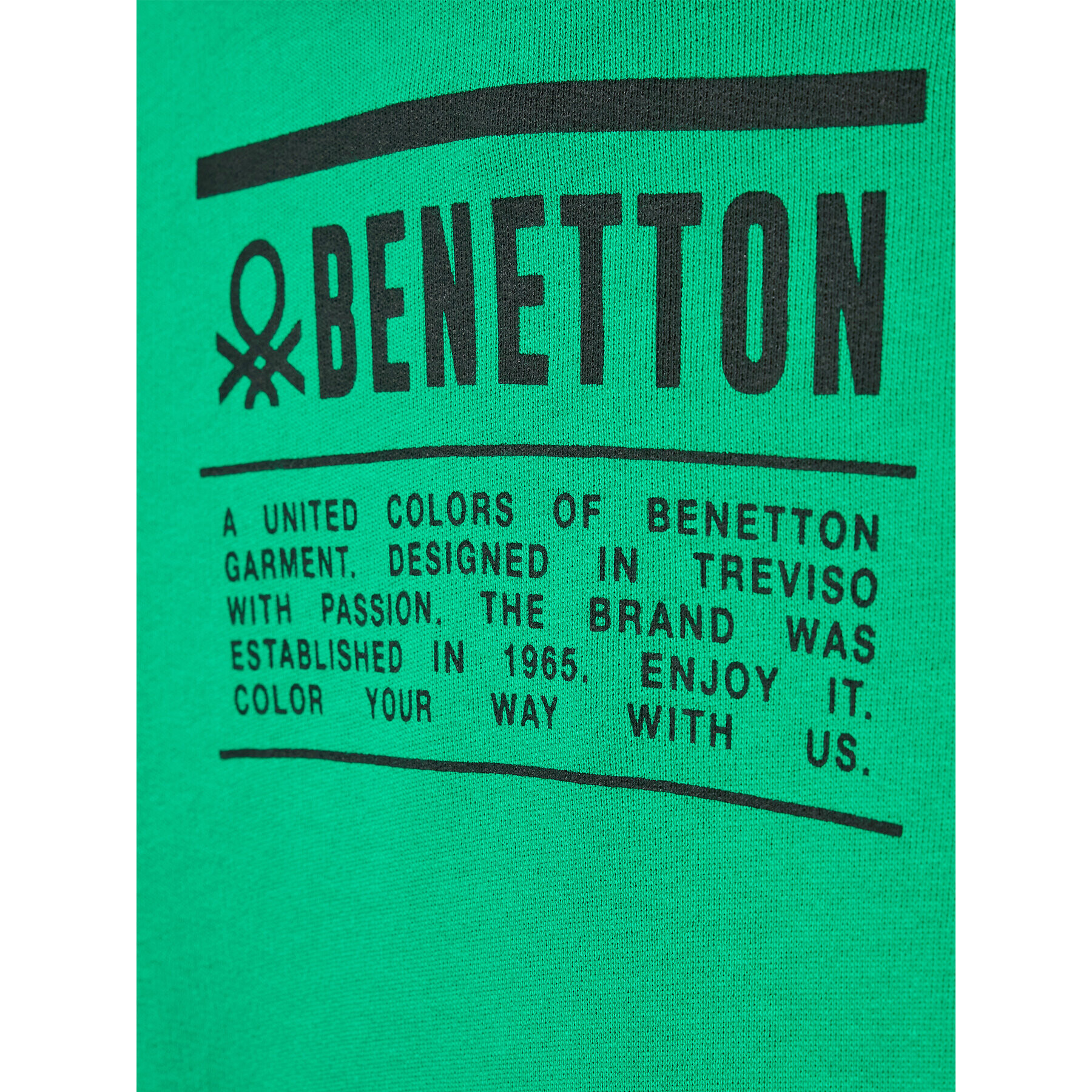 United Colors Of Benetton Суитшърт 3J68C200V Зелен Regular Fit - Pepit.bg