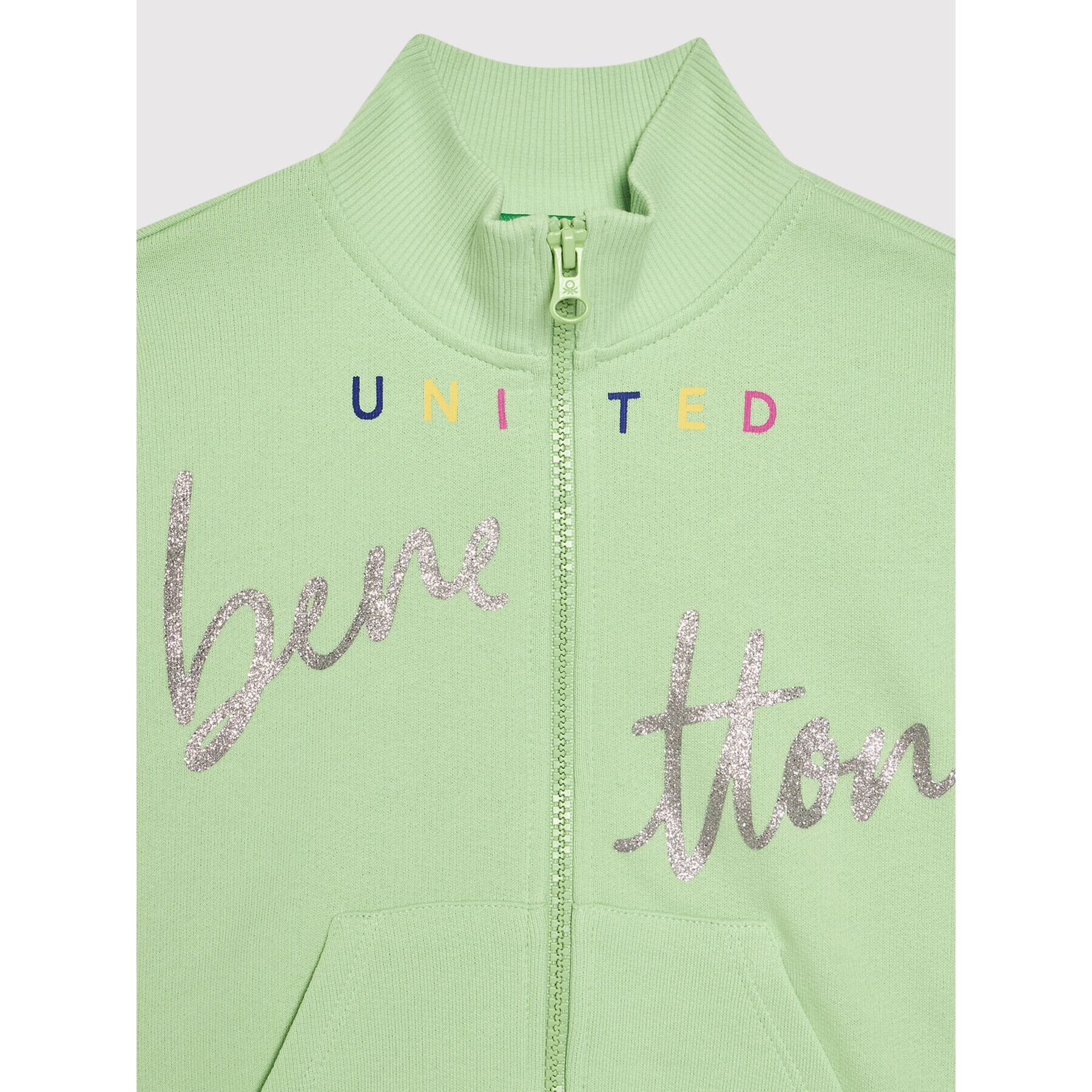 United Colors Of Benetton Суитшърт 3J68C5933 Зелен Regular Fit - Pepit.bg