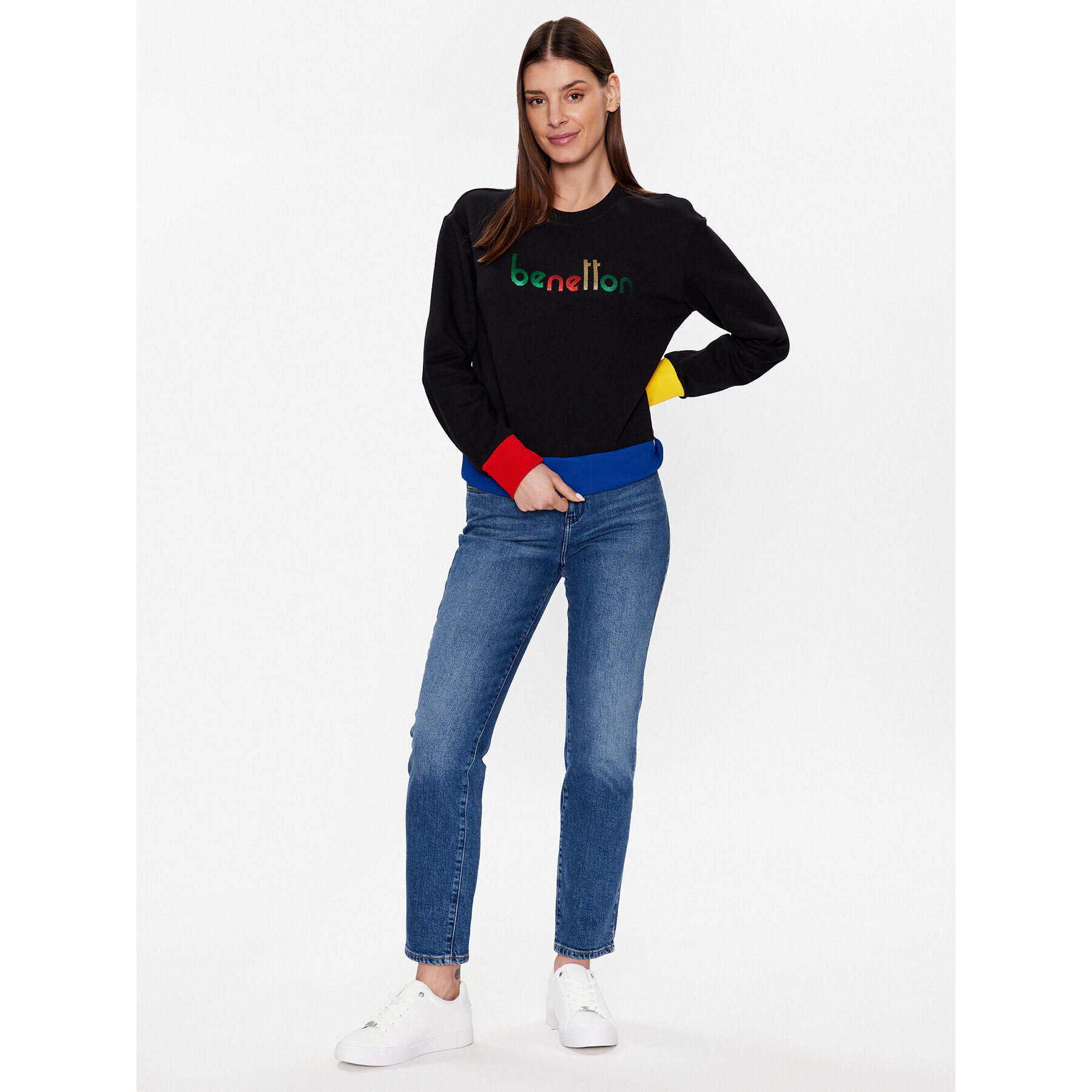 United Colors Of Benetton Суитшърт 3J68D103O Черен Regular Fit - Pepit.bg