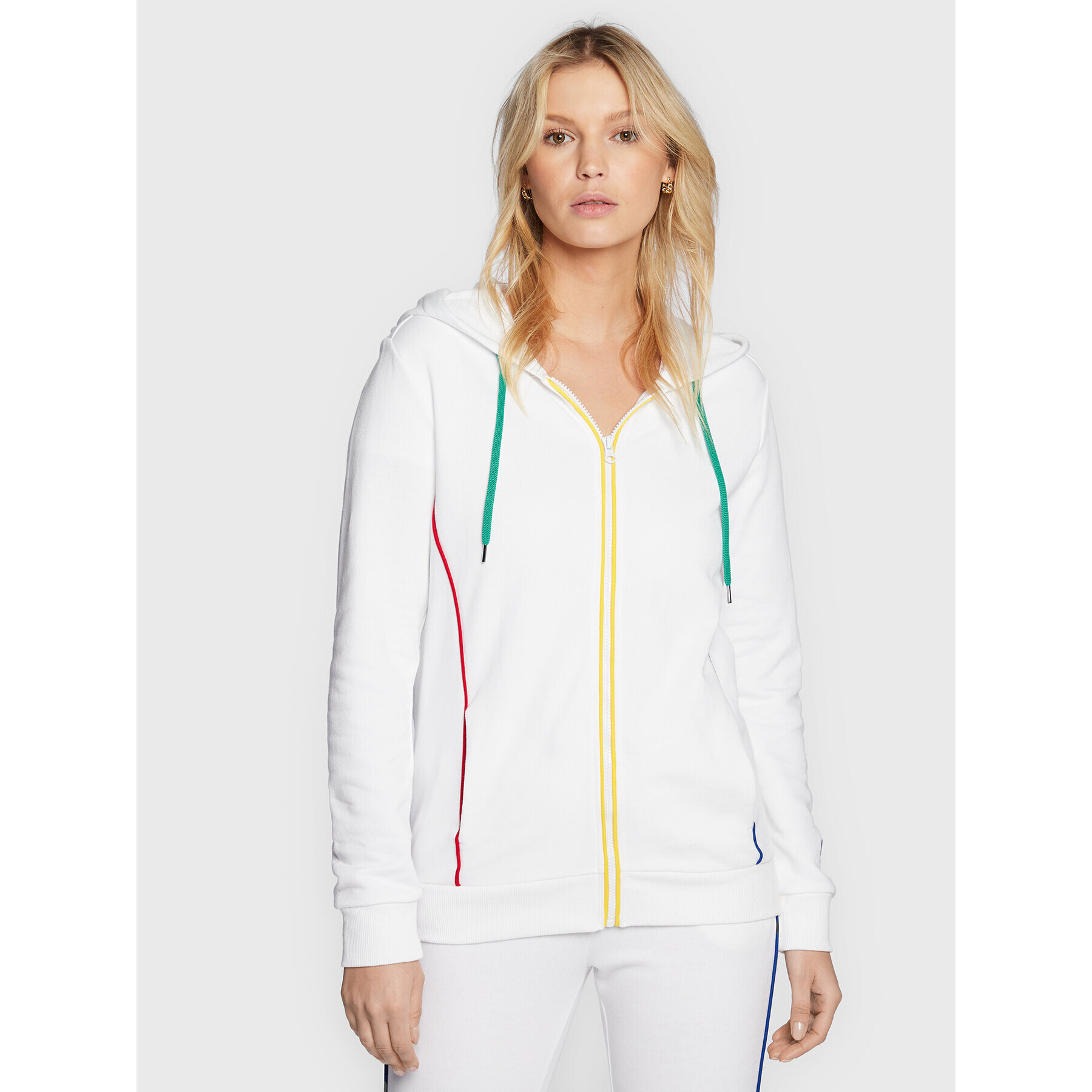 United Colors Of Benetton Суитшърт 3J68E5232 Бял Regular Fit - Pepit.bg