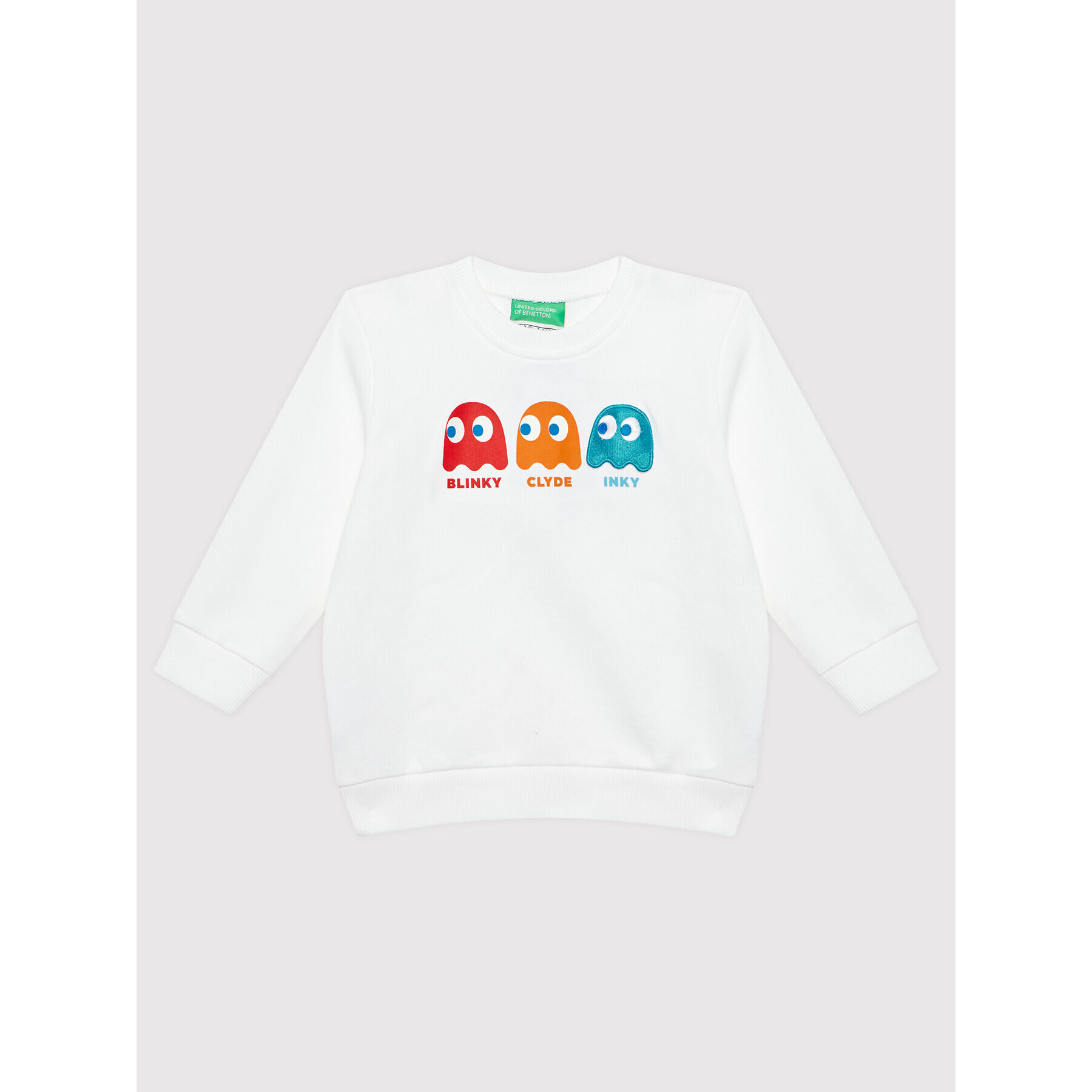 United Colors Of Benetton Суитшърт 3J68G102E Бял Regular Fit - Pepit.bg