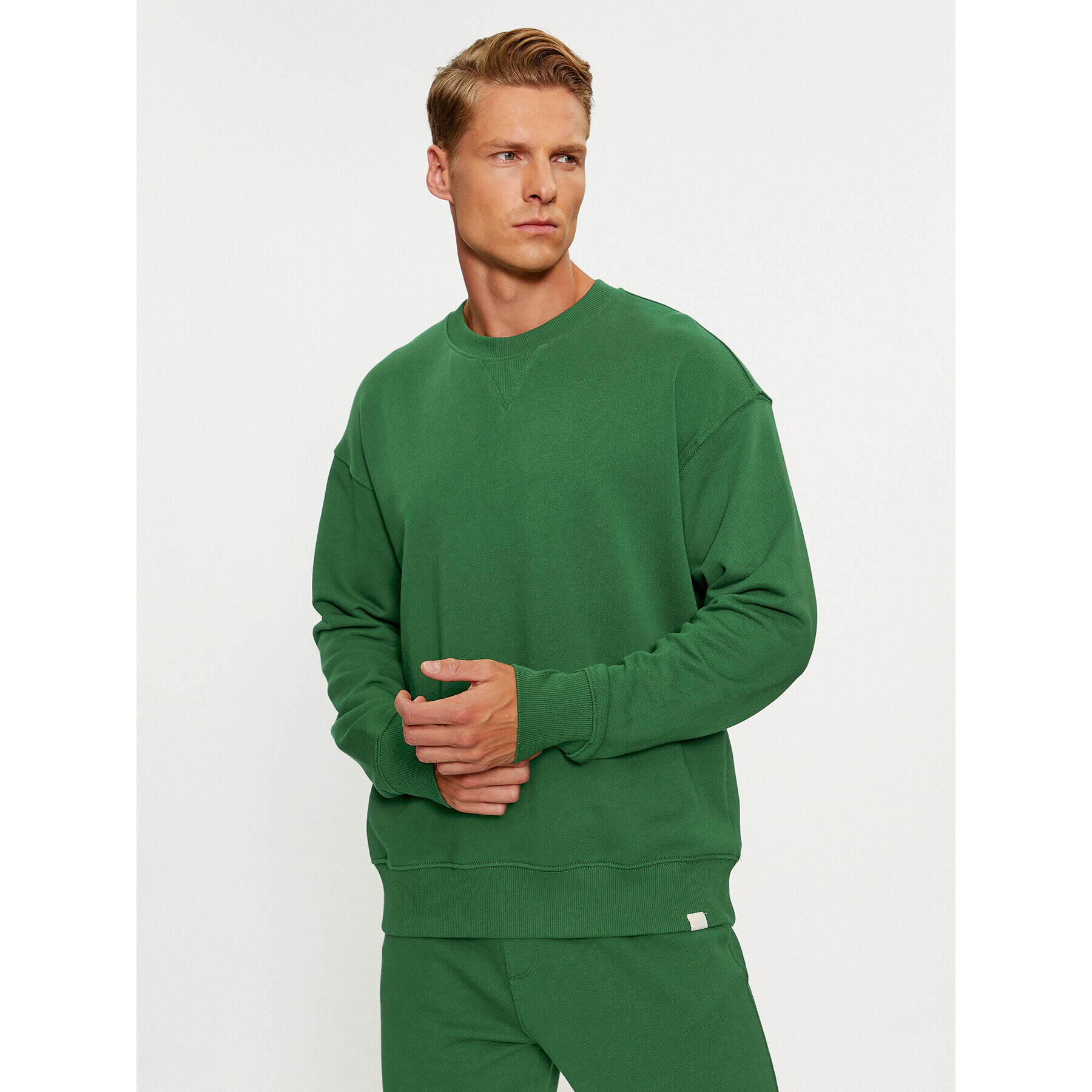 United Colors Of Benetton Суитшърт 3J68U1009 Зелен Regular Fit - Pepit.bg