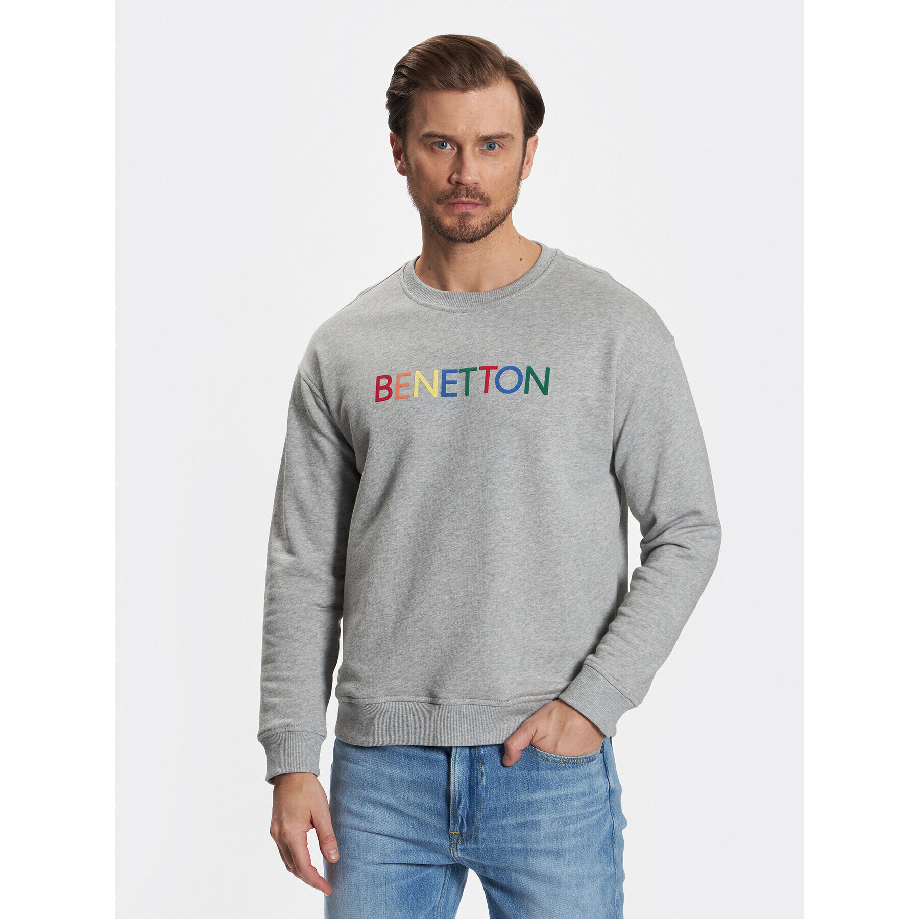 United Colors Of Benetton Суитшърт 3J68U100F Сив Regular Fit - Pepit.bg