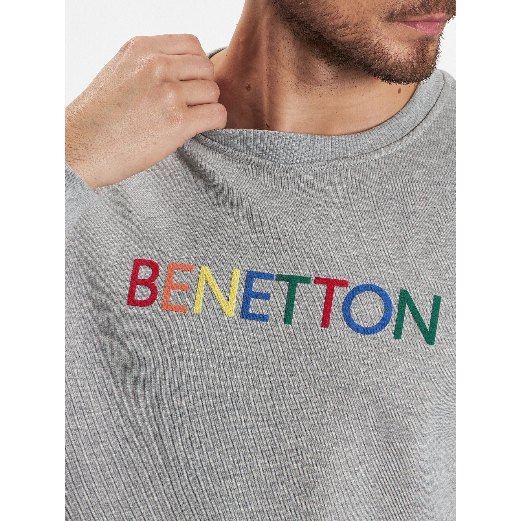 United Colors Of Benetton Суитшърт 3J68U100F Сив Regular Fit - Pepit.bg