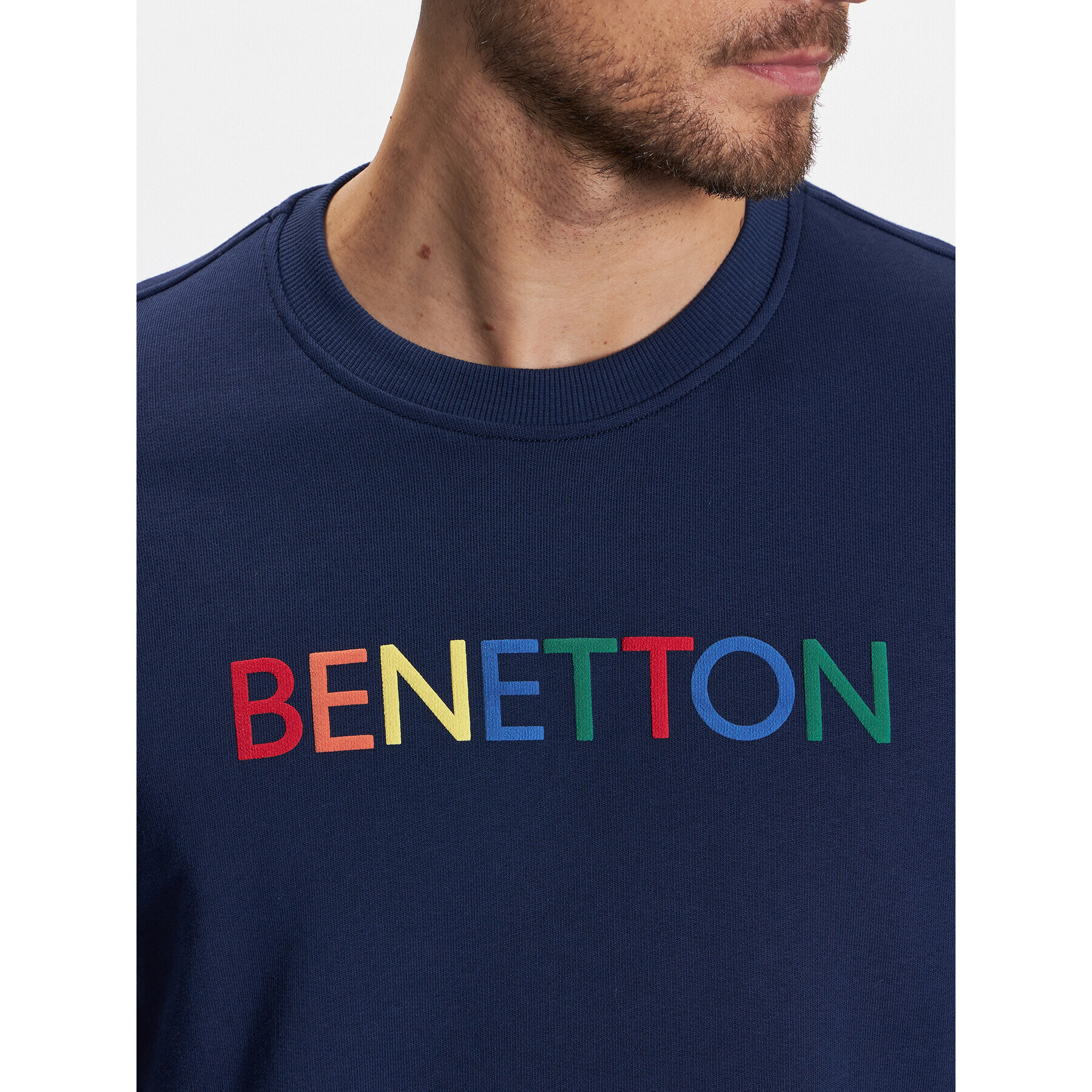 United Colors Of Benetton Суитшърт 3J68U100F Тъмносин Regular Fit - Pepit.bg