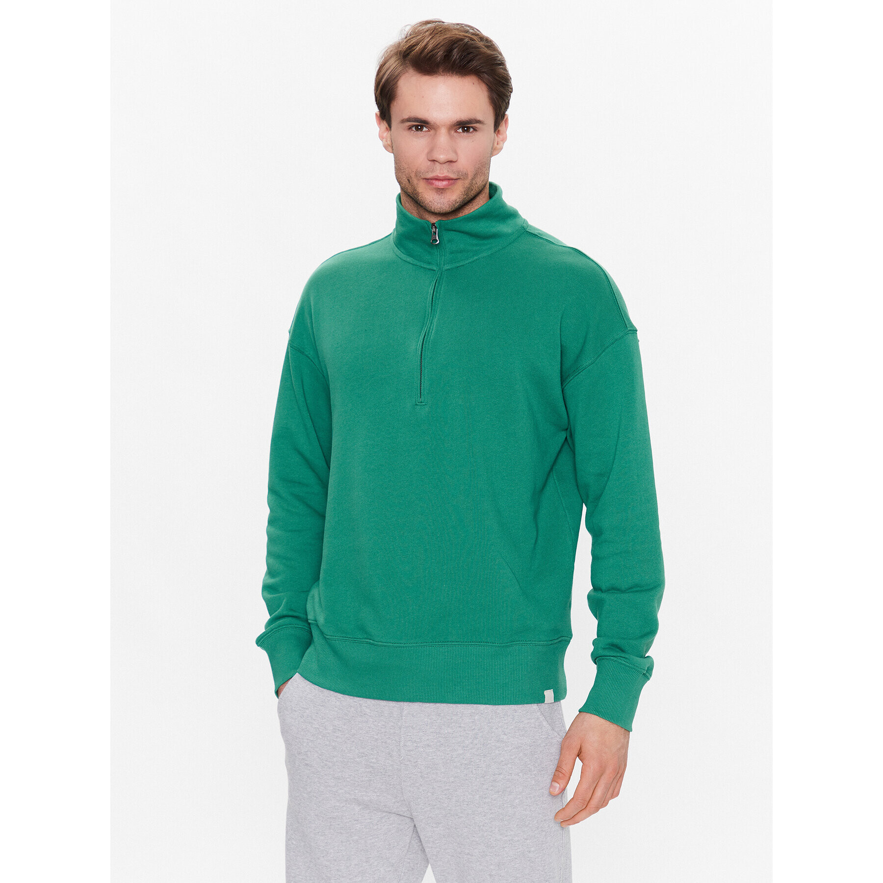 United Colors Of Benetton Суитшърт 3J68U104A Зелен Regular Fit - Pepit.bg