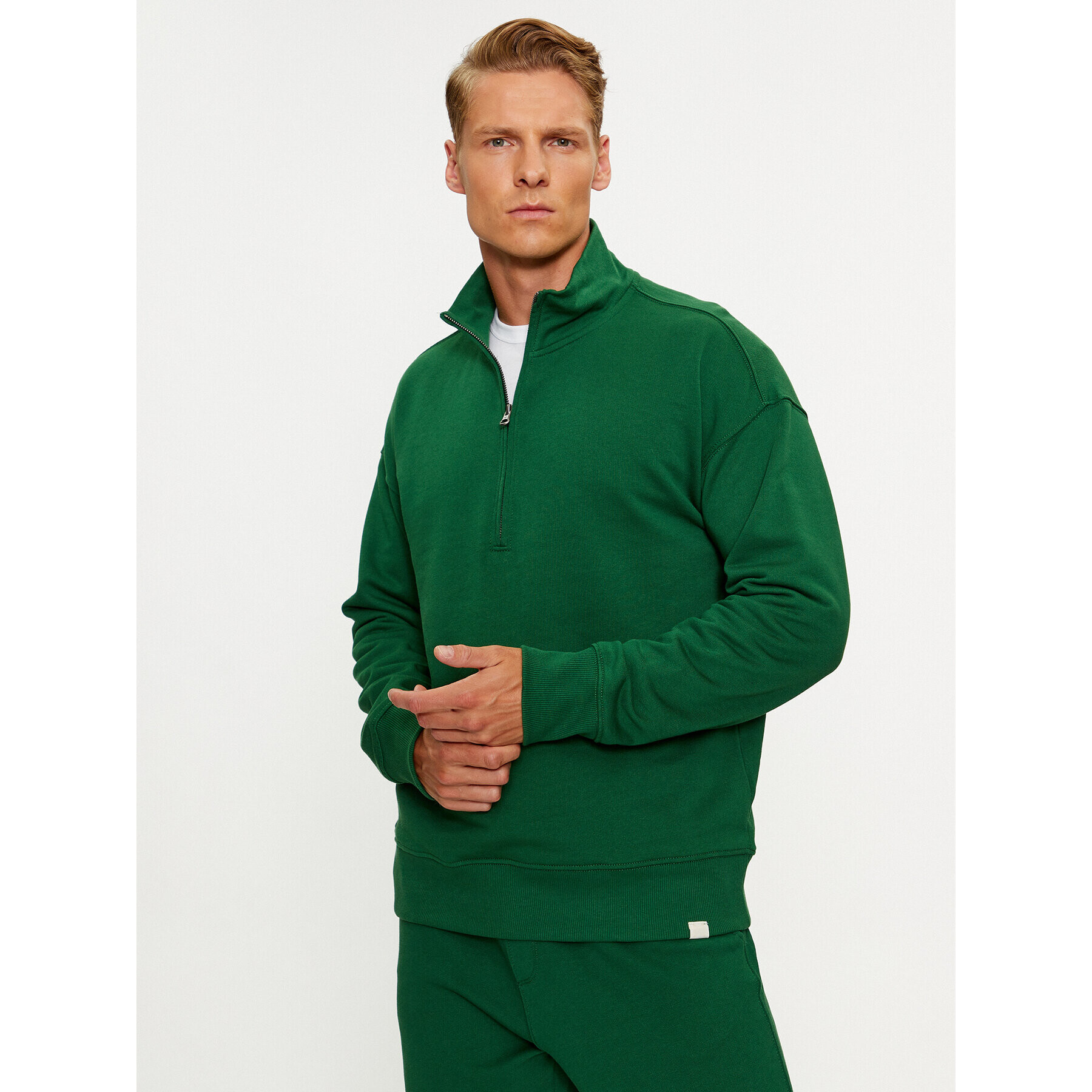 United Colors Of Benetton Суитшърт 3J68U104A Зелен Regular Fit - Pepit.bg