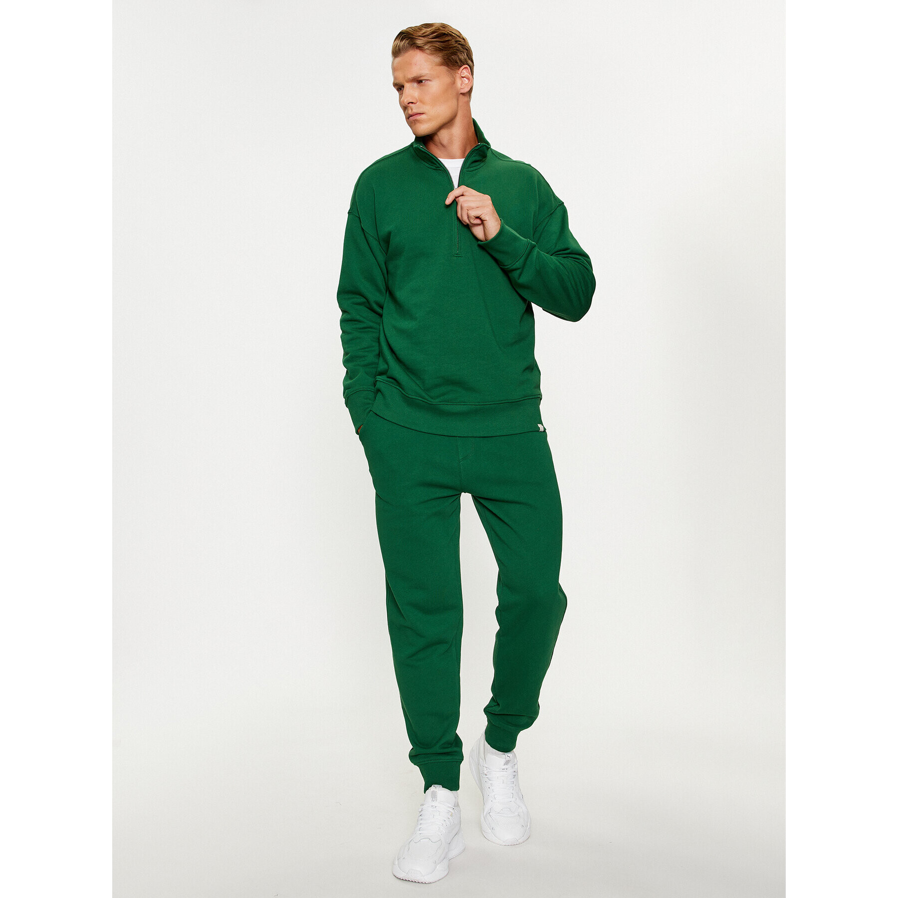 United Colors Of Benetton Суитшърт 3J68U104A Зелен Regular Fit - Pepit.bg