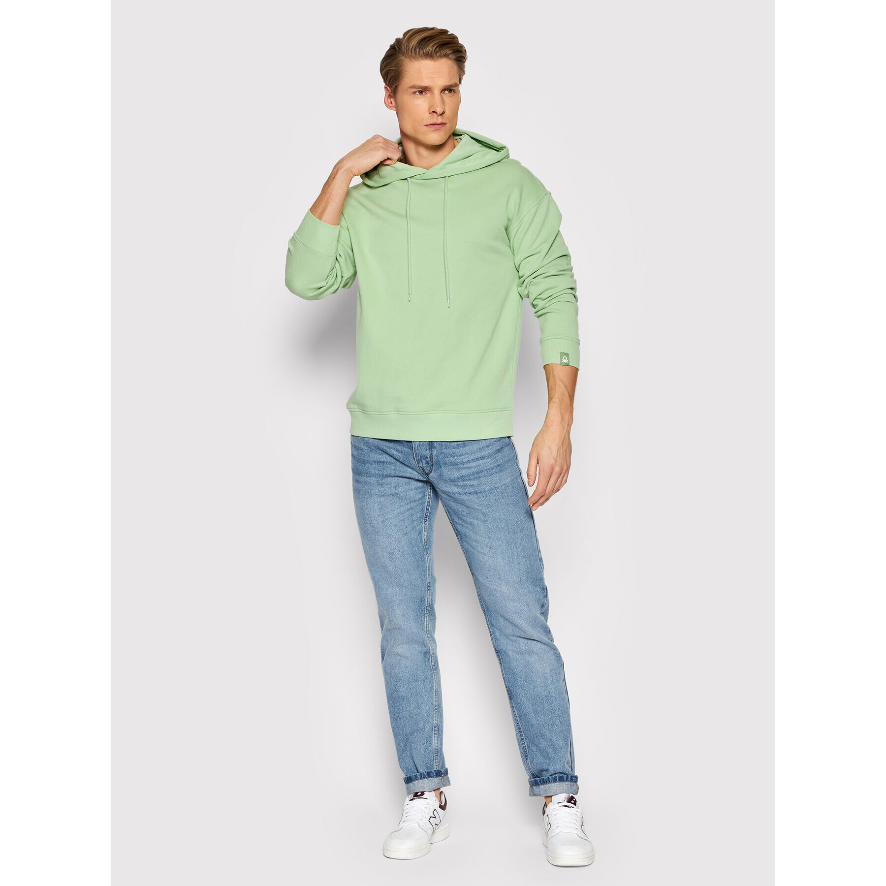 United Colors Of Benetton Суитшърт 3J68U2001 Зелен Regular Fit - Pepit.bg