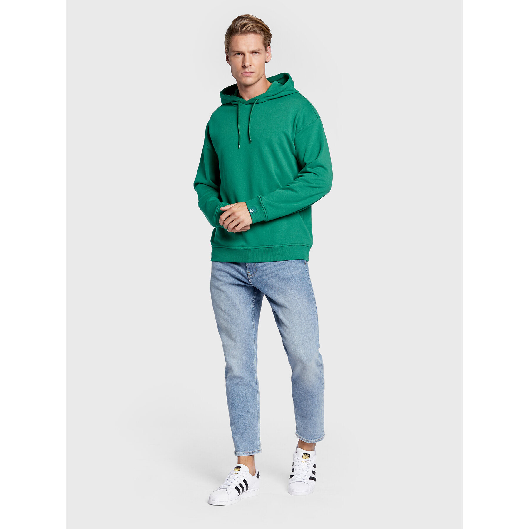 United Colors Of Benetton Суитшърт 3J68U2001 Зелен Regular Fit - Pepit.bg