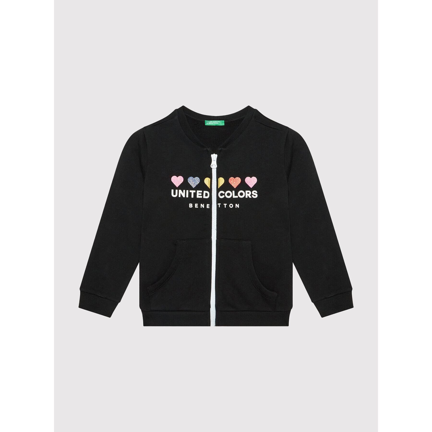 United Colors Of Benetton Суитшърт 3J70C5920 Черен Regular Fit - Pepit.bg