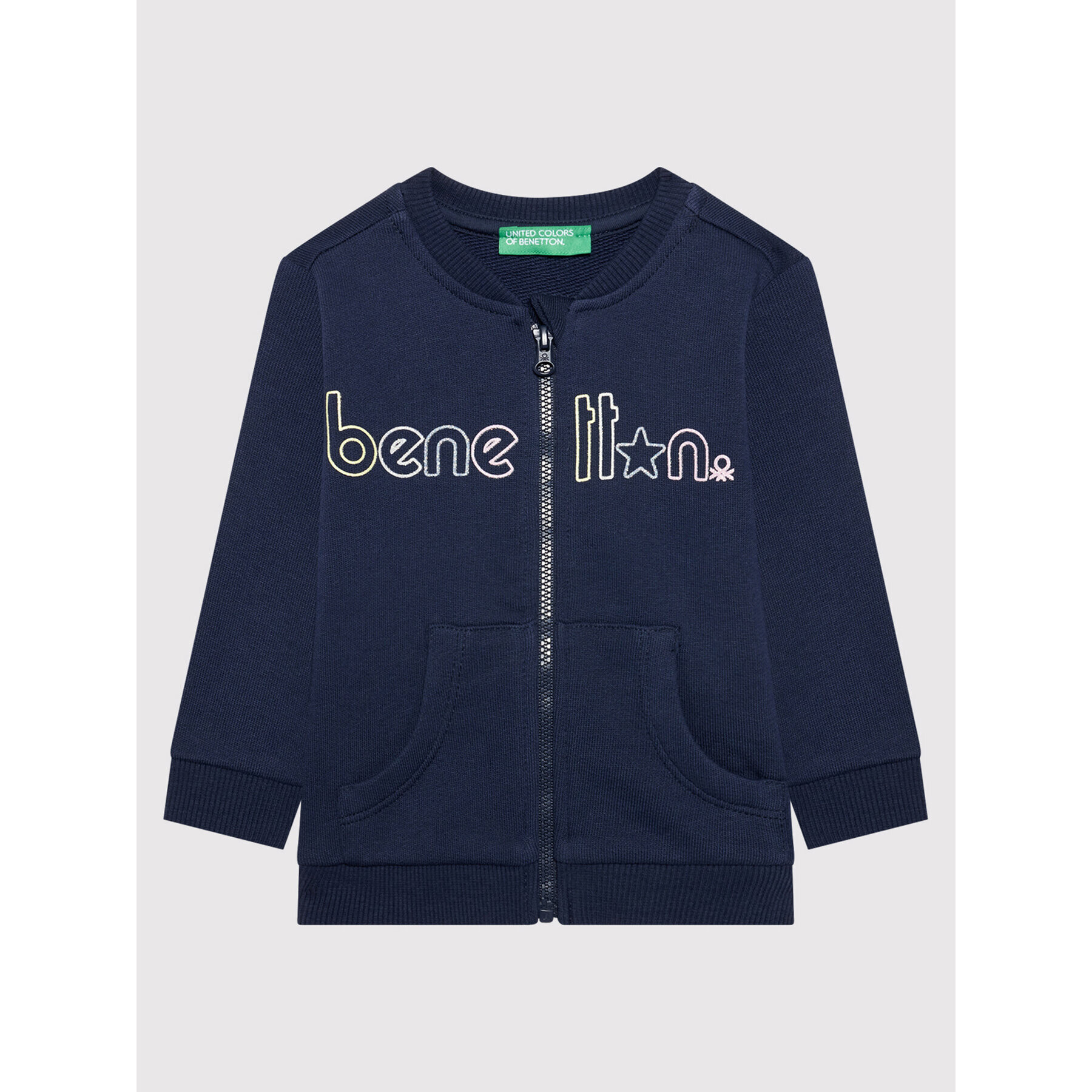 United Colors Of Benetton Суитшърт 3J70C5978 Тъмносин Regular Fit - Pepit.bg