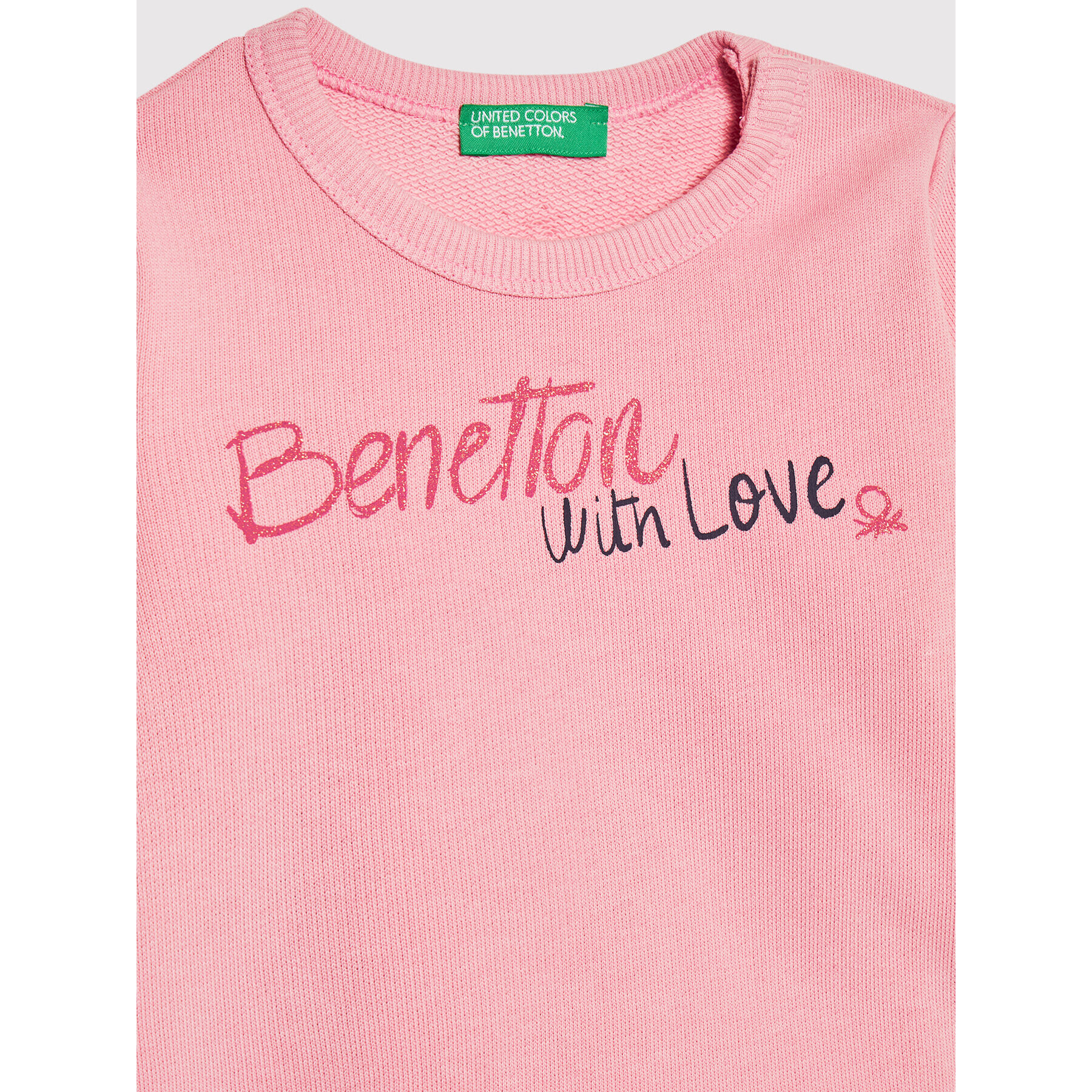 United Colors Of Benetton Суитшърт 3J70G100C Розов Regular Fit - Pepit.bg