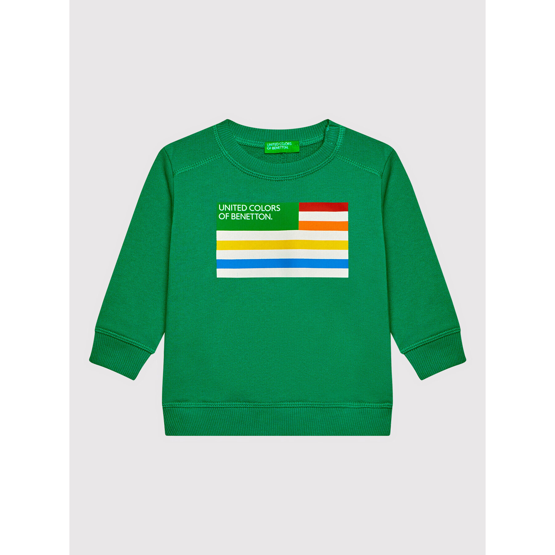 United Colors Of Benetton Суитшърт 3J70G100H Зелен Regular Fit - Pepit.bg