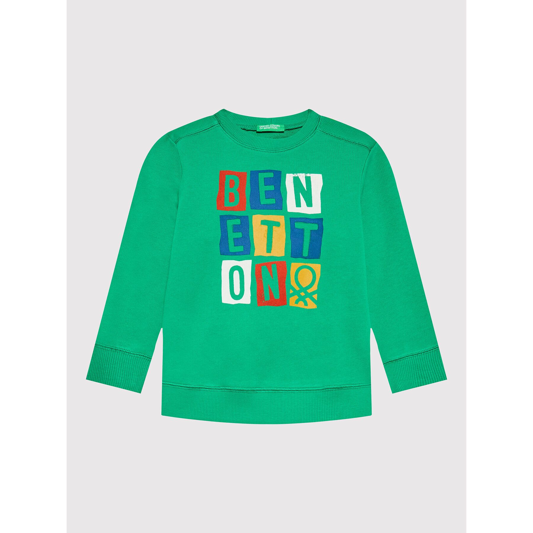 United Colors Of Benetton Суитшърт 3J70G104B Зелен Regular Fit - Pepit.bg