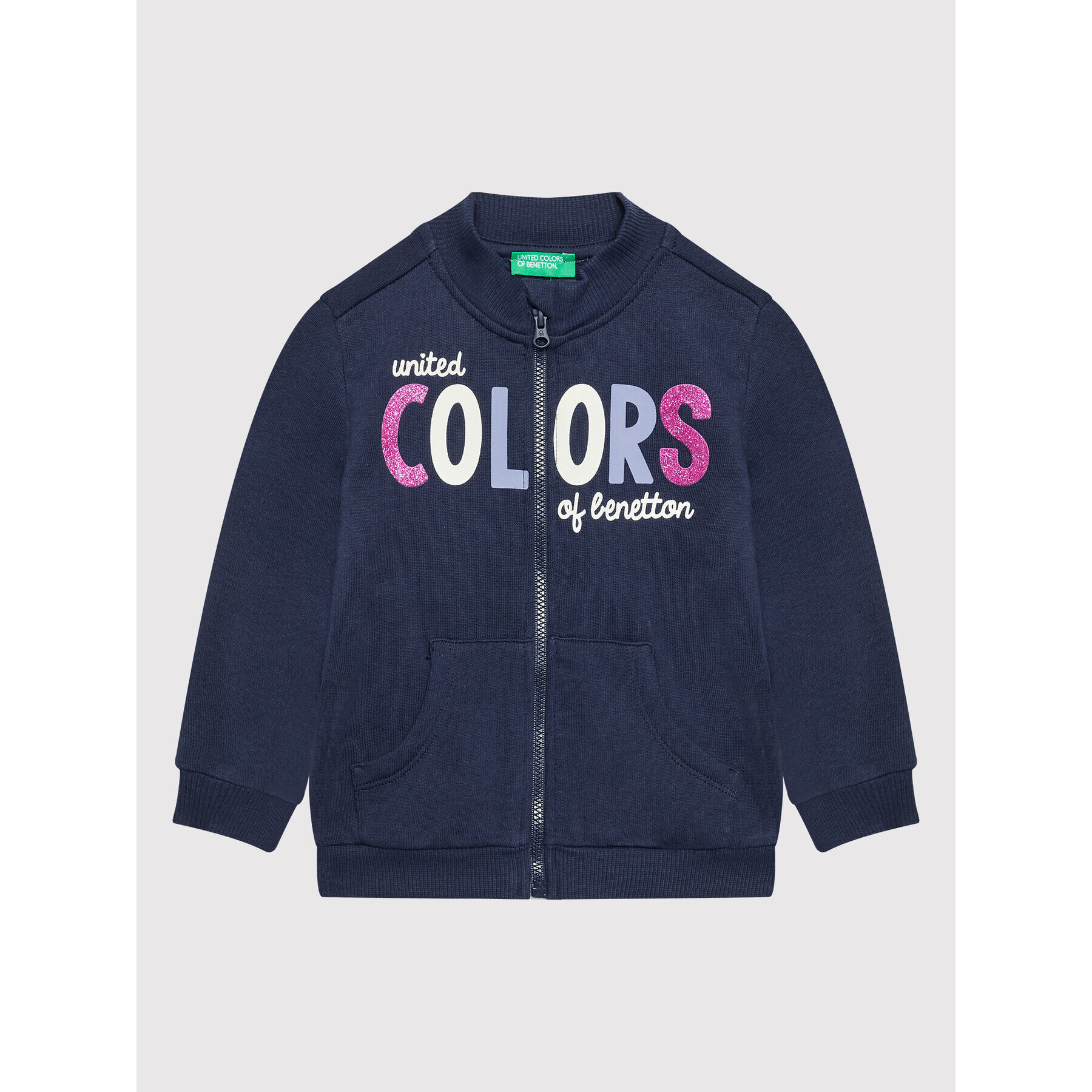 United Colors Of Benetton Суитшърт 3J70G500V Тъмносин Regular Fit - Pepit.bg