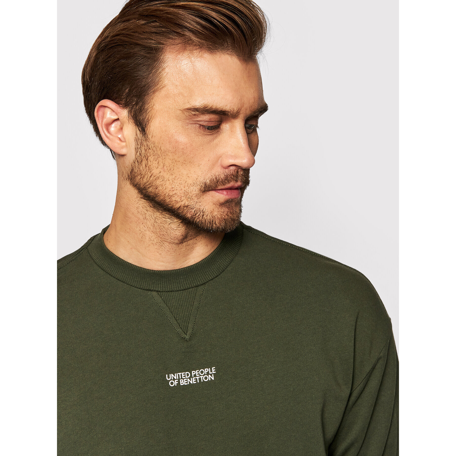 United Colors Of Benetton Суитшърт 3J70U100T Зелен Regular Fit - Pepit.bg