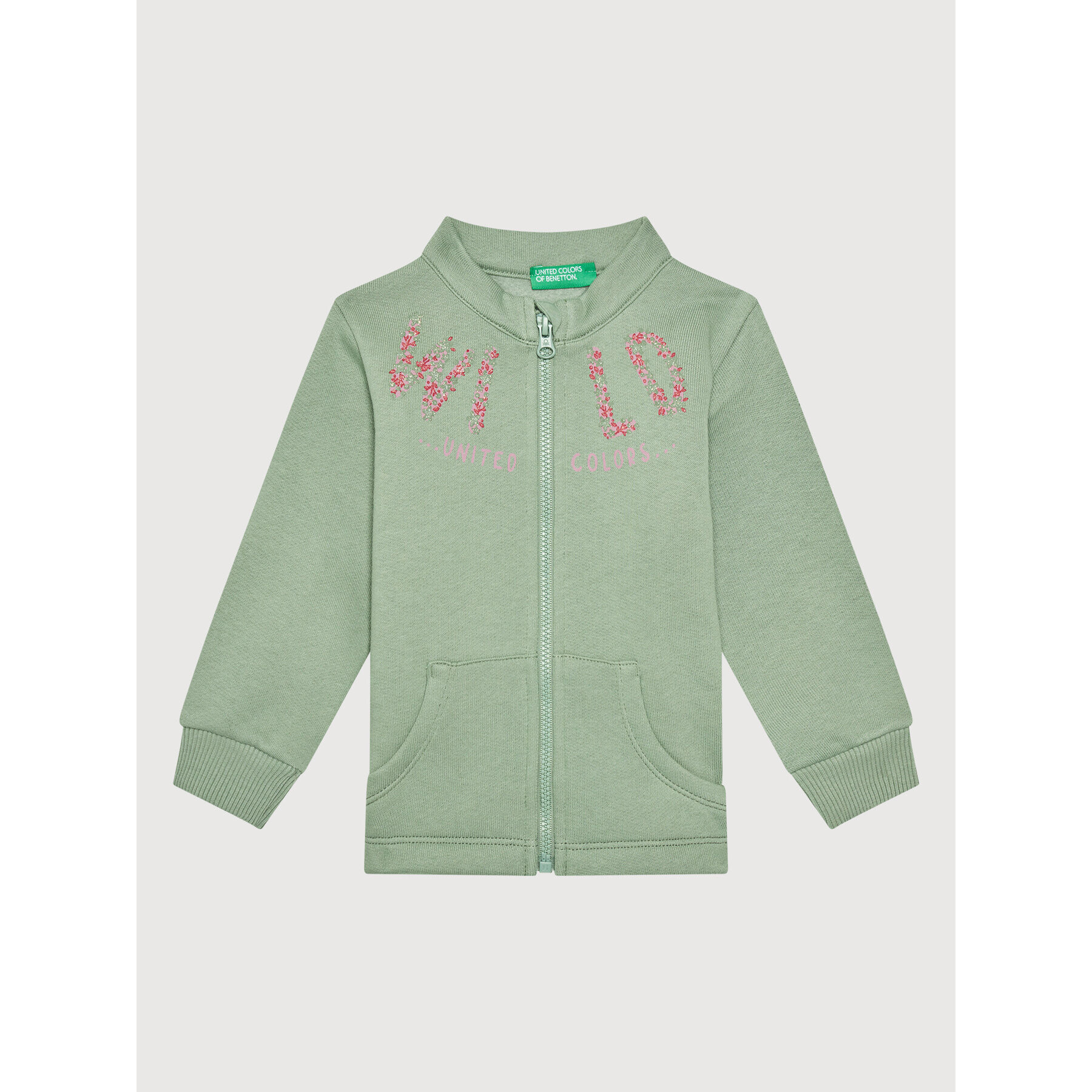 United Colors Of Benetton Суитшърт 3J73C5003 Зелен Regular Fit - Pepit.bg