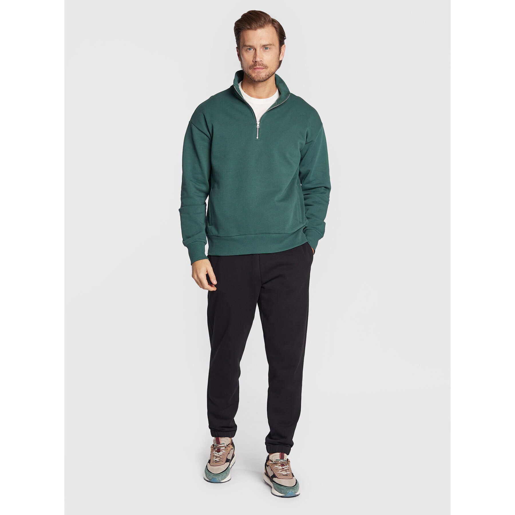 United Colors Of Benetton Суитшърт 3J73U103Q Зелен Relaxed Fit - Pepit.bg