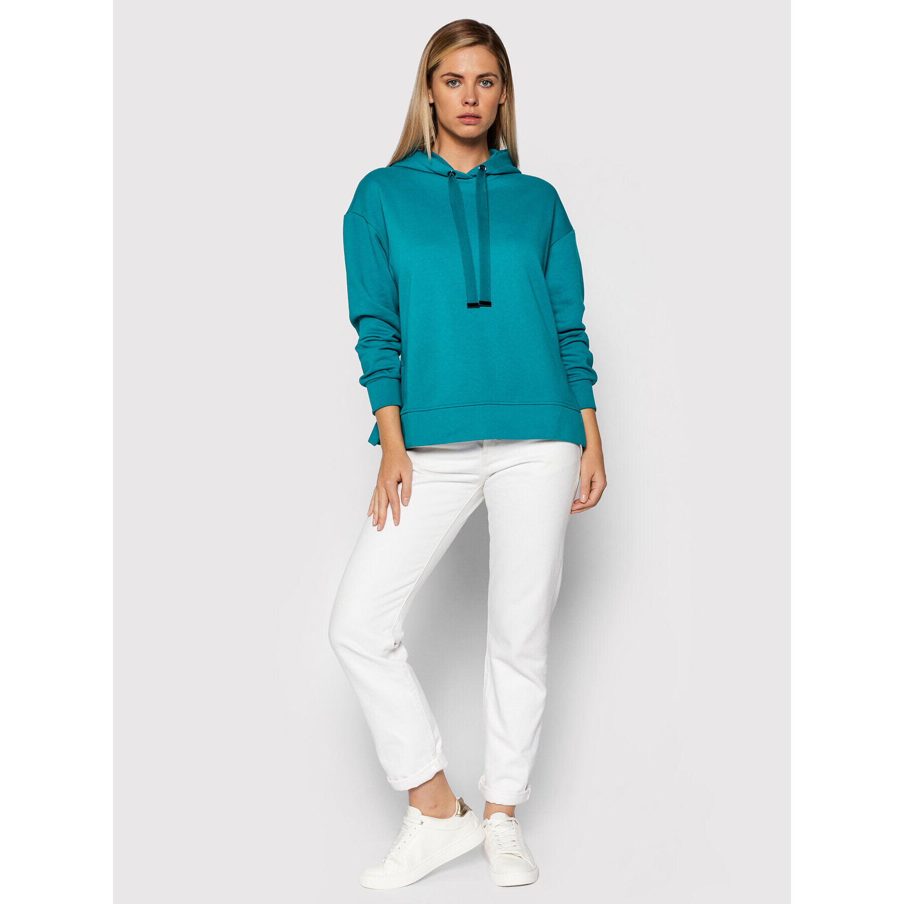 United Colors Of Benetton Суитшърт 3QMHE2283 Син Boxy Fit - Pepit.bg